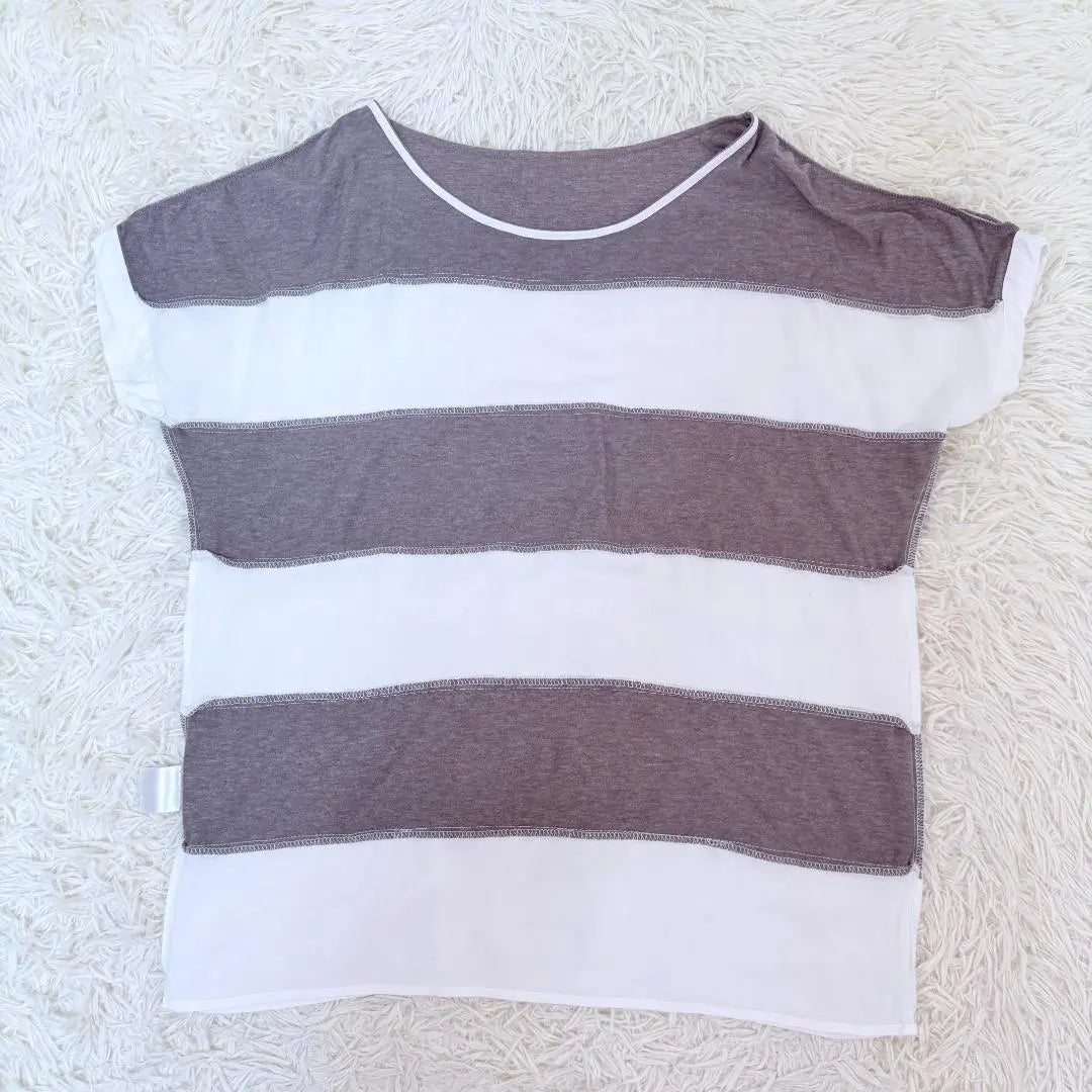 McGregor Boat Neck Drop Shoulder Casual Striped T-Shirt M