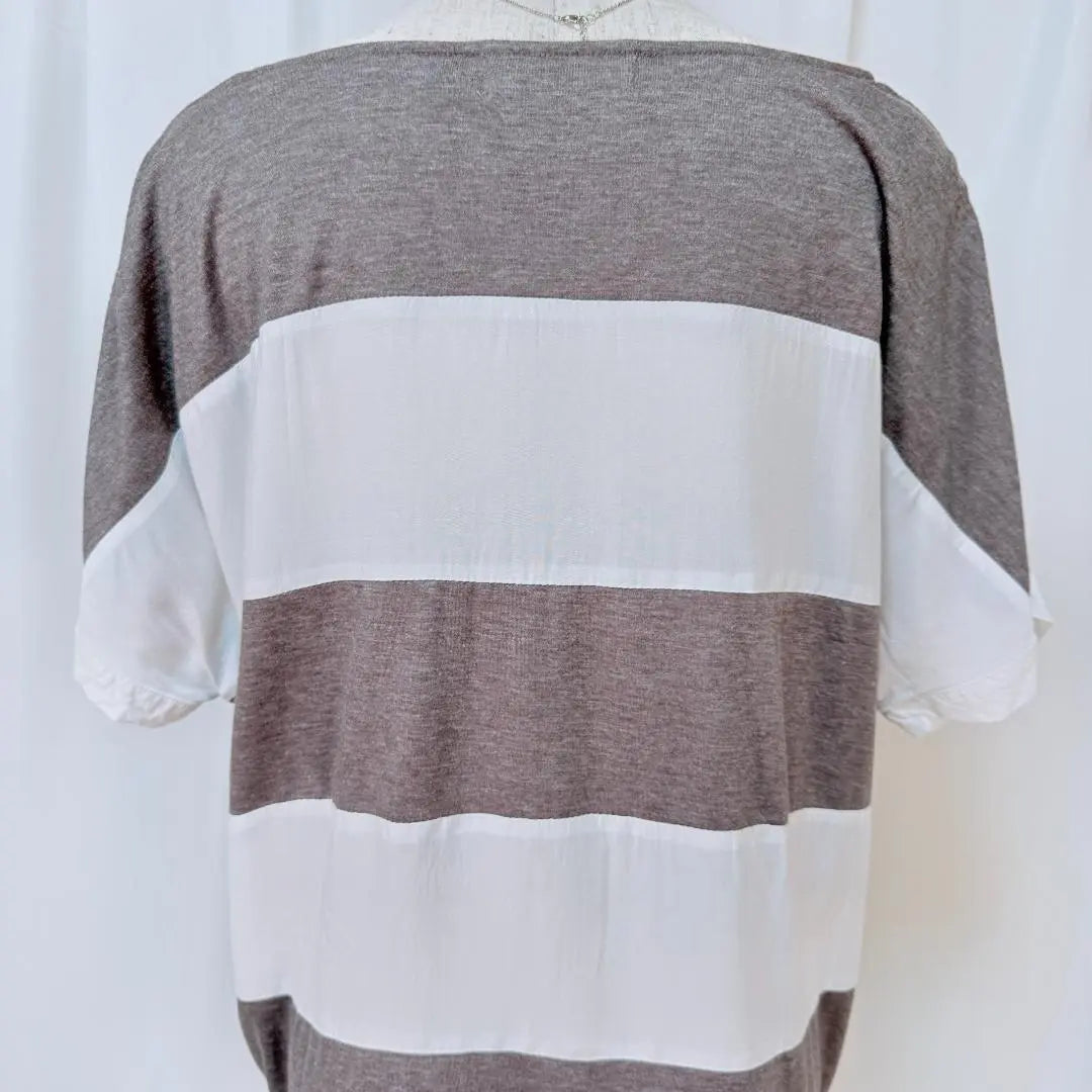 McGregor Boat Neck Drop Shoulder Casual Striped T-Shirt M