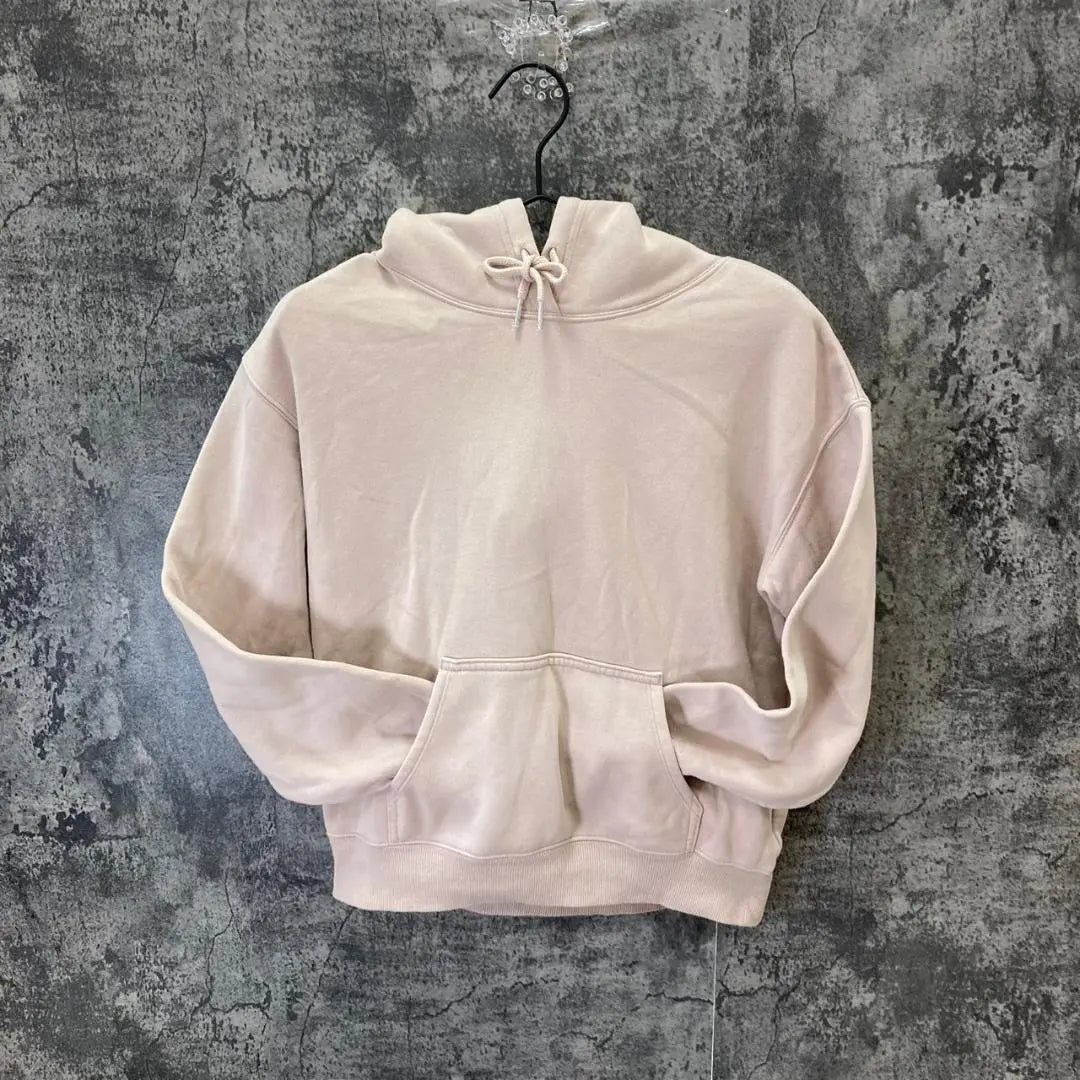 ✨GU✨GU♡Sudadera con capucha de manga larga♡Beige♡Excelentemente versátil♡Hombre (M)