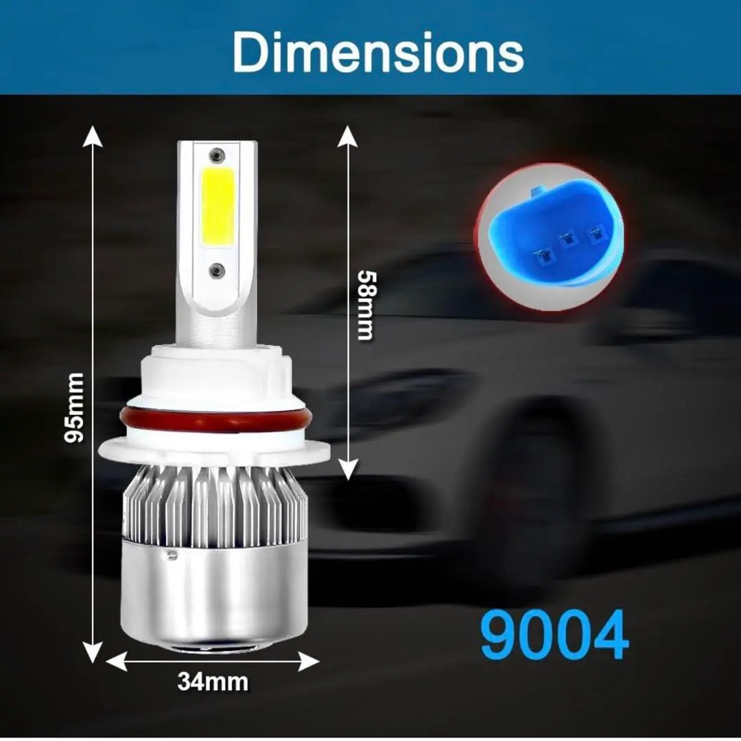 High brightness inspection compatible LED headlights, white, set of 2 LED headlights