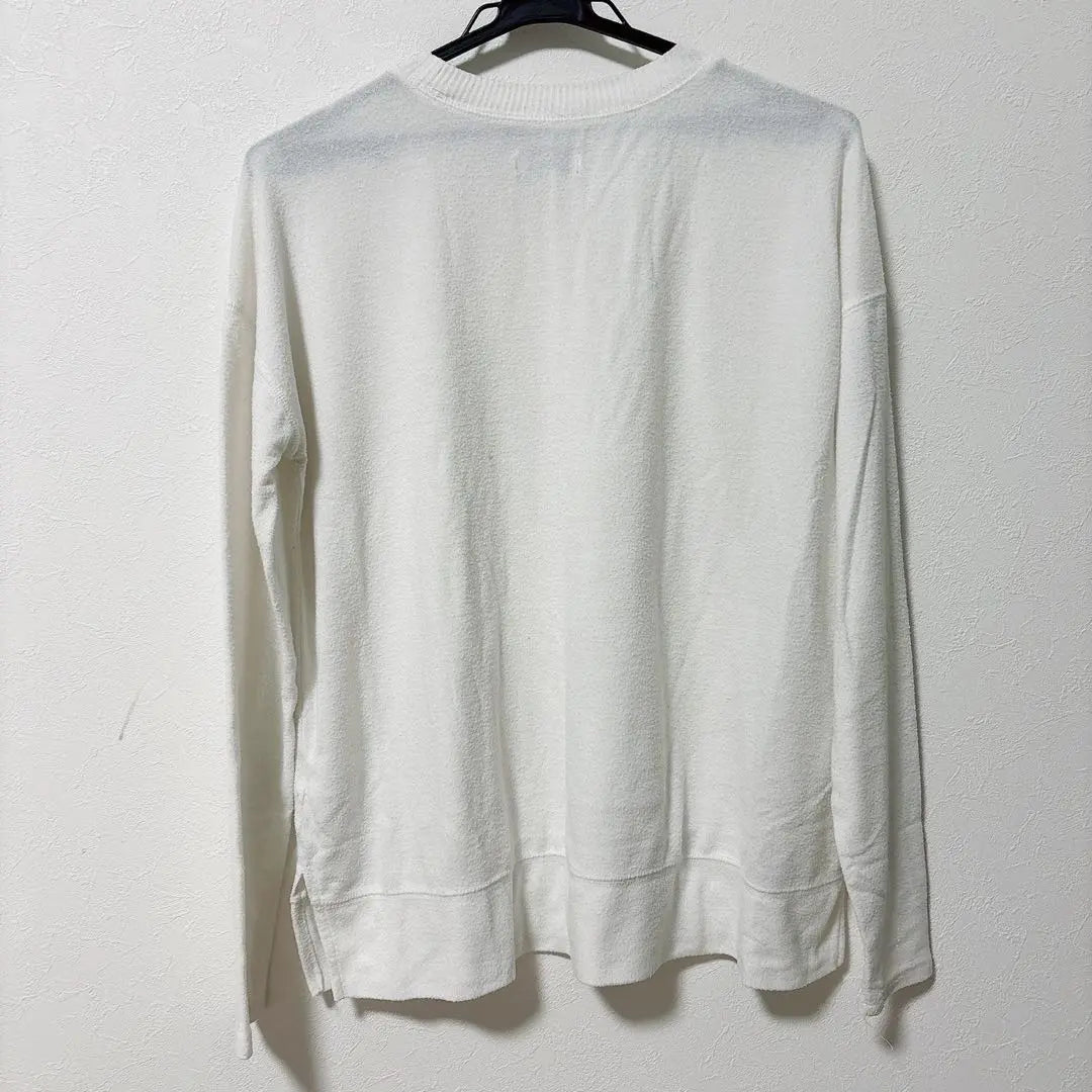 Lucky Brand Sweater Women's White Solid Crew Neck Long Sleeve