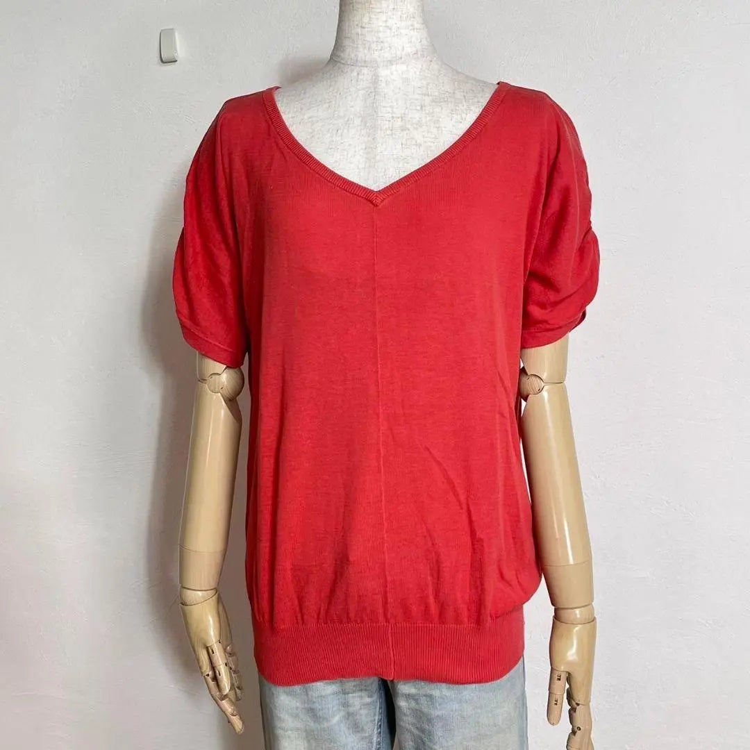 ❤️Popular Natural Beauty Basic V-neck Cotton Knit Tops Ⅿ