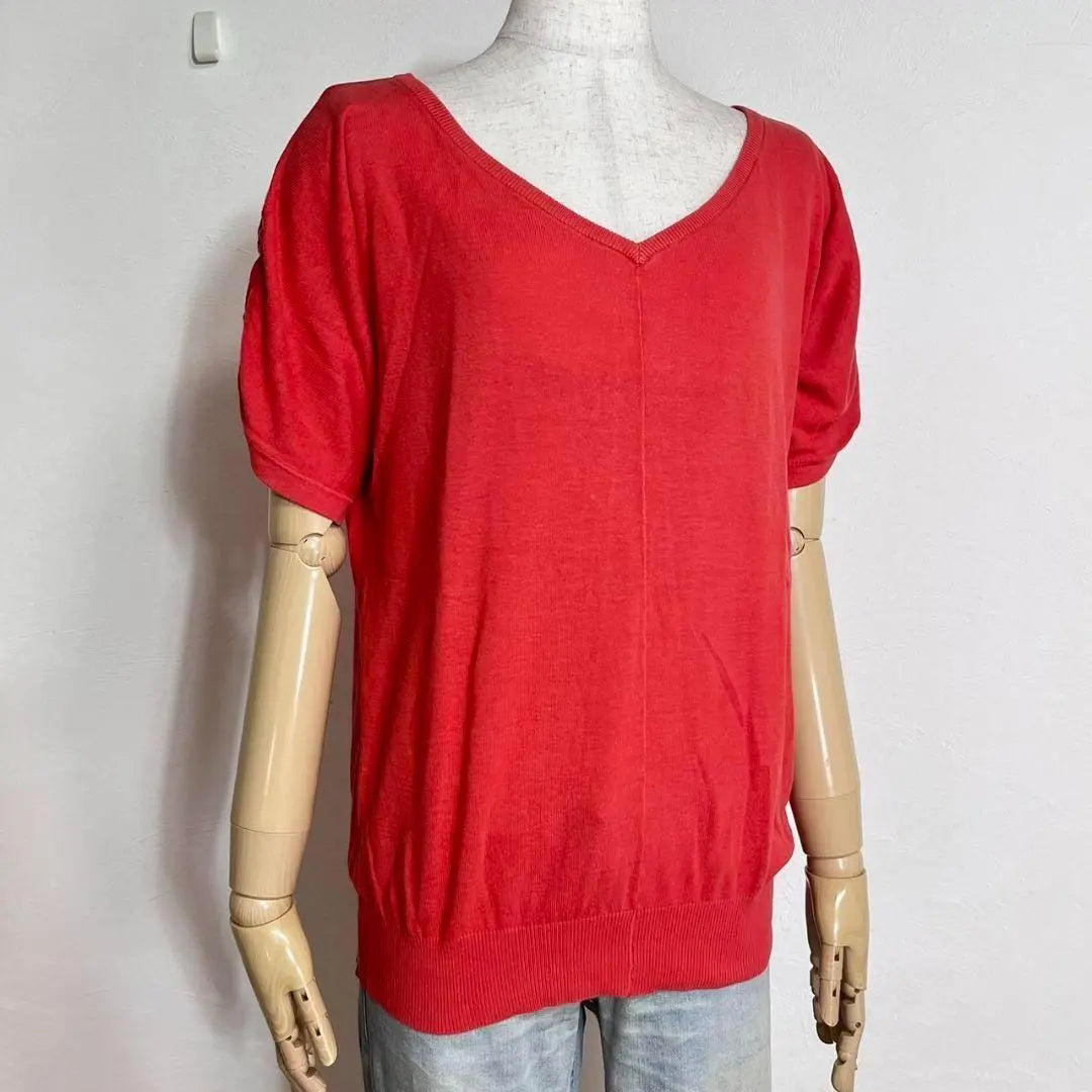 ❤️Popular Natural Beauty Basic V-neck Cotton Knit Tops Ⅿ