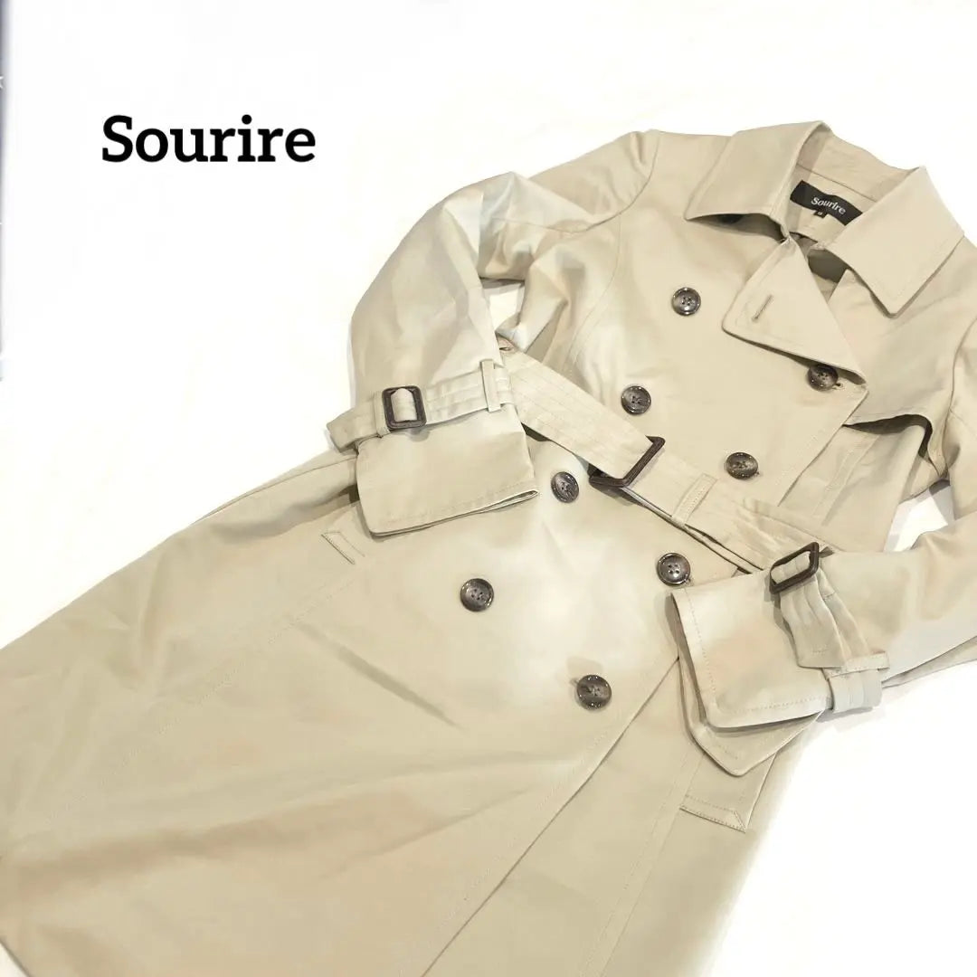 Sourire Beige Trench Coat Beautiful Silhouette No. 9