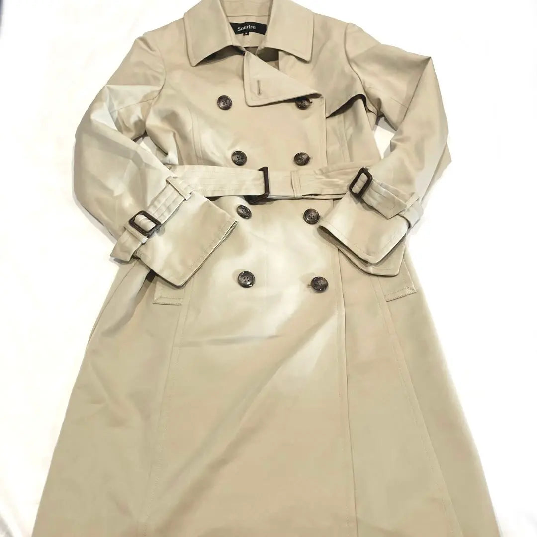 Sourire Beige Trench Coat Beautiful Silhouette No. 9