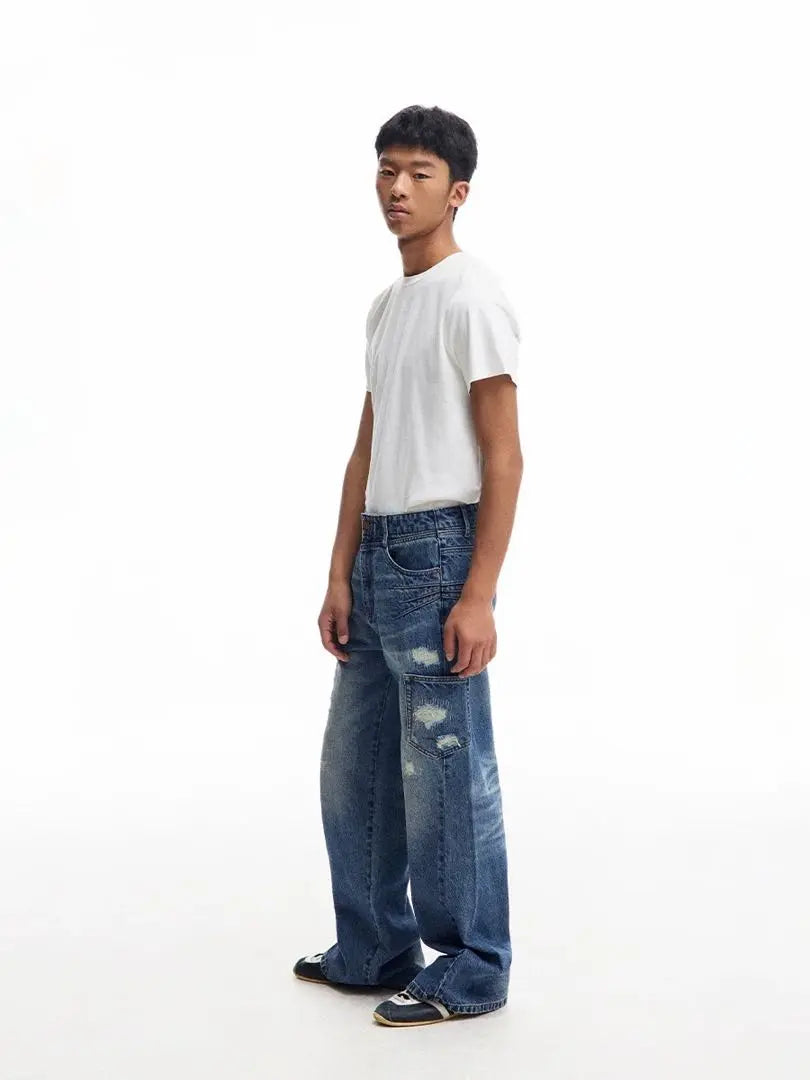 CONP 25SS denim pants, damaged finish, pants