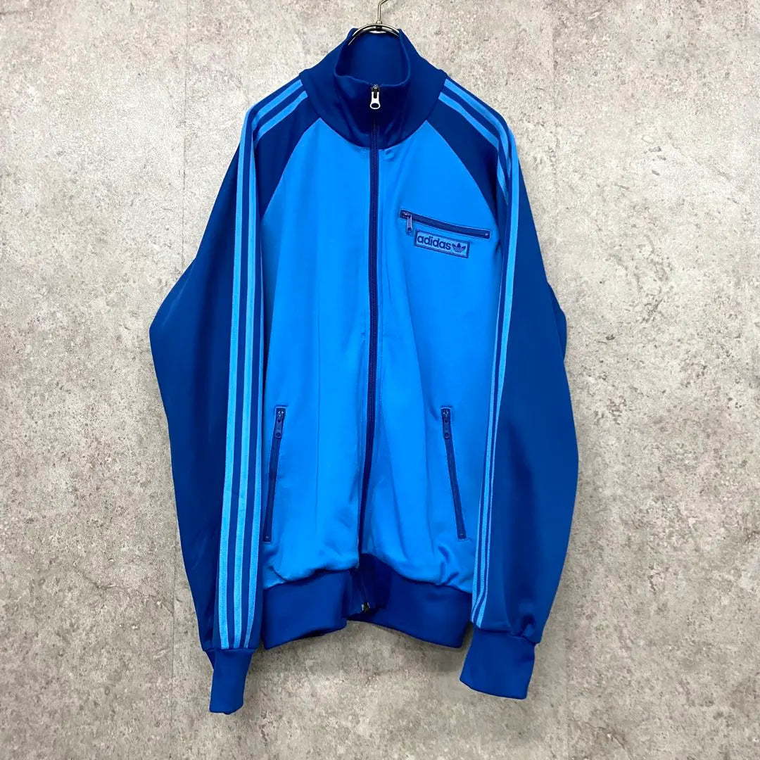 Rare 90s ○ Adidas Trefoil Embroidered Track Jacket Blue L