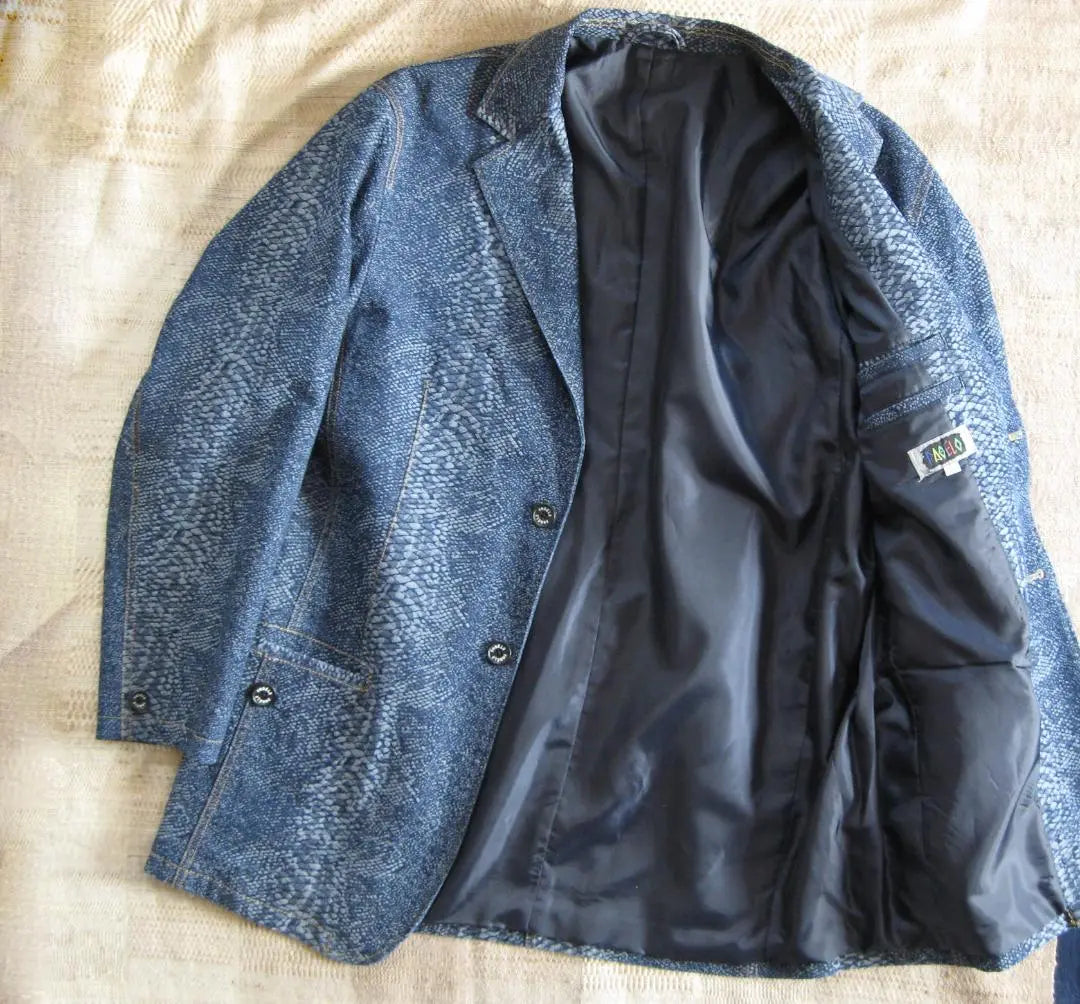 [Good condition] Pajero jacket with snake pattern made of denim