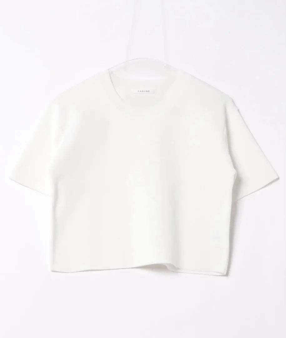 [Good condition] CADUNE Short-sleeved Poly Knit White