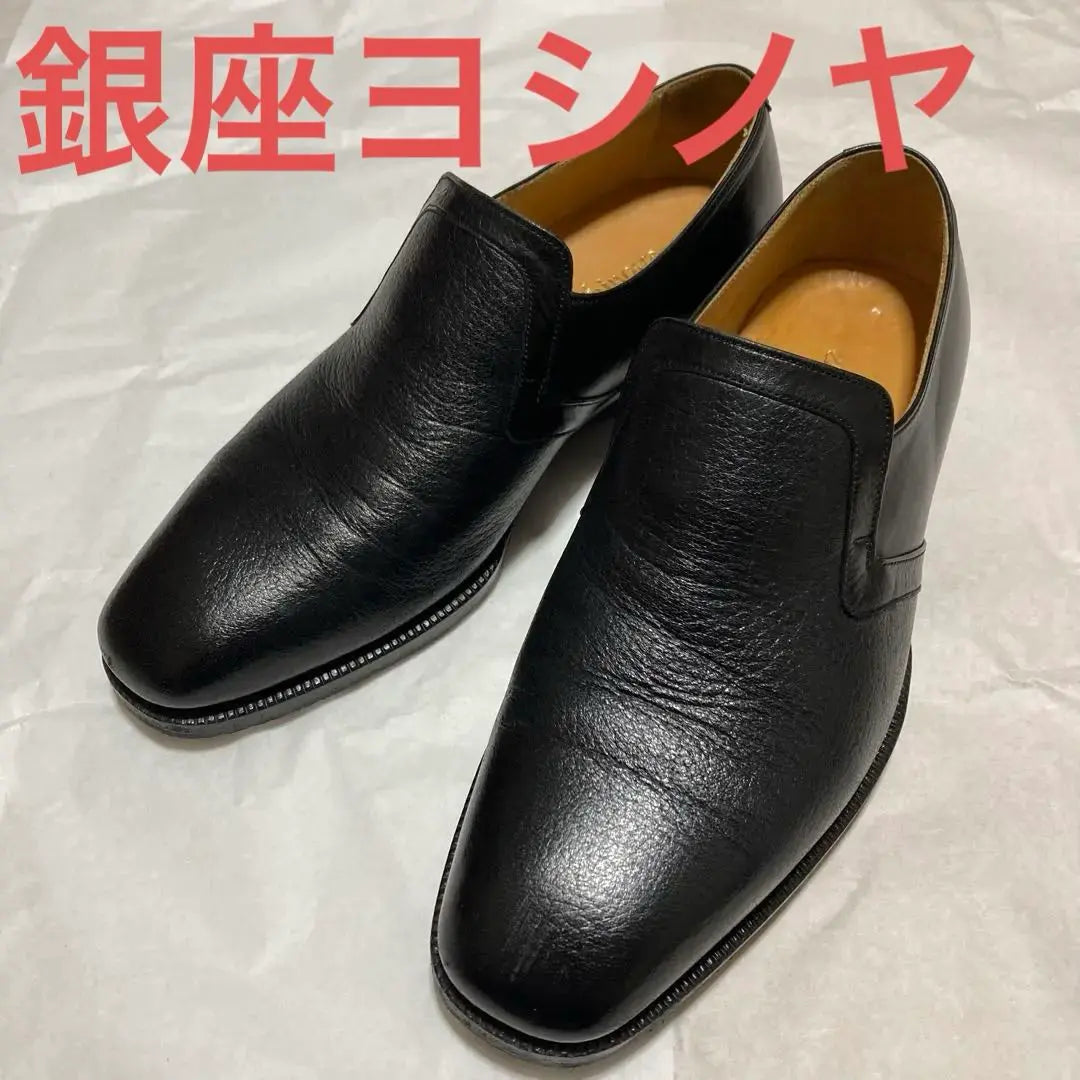 Ginza Yoshinoya Combinación de piel de ciervo y piel de canguro Zapatos hechos a mano Prestige slip-on