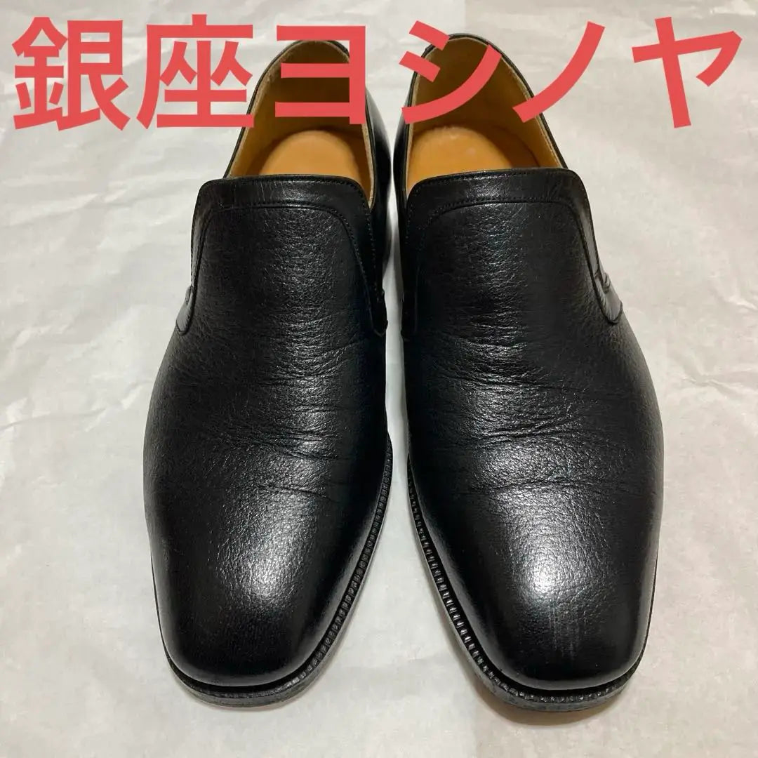 Ginza Yoshinoya Combinación de piel de ciervo y piel de canguro Zapatos hechos a mano Prestige slip-on