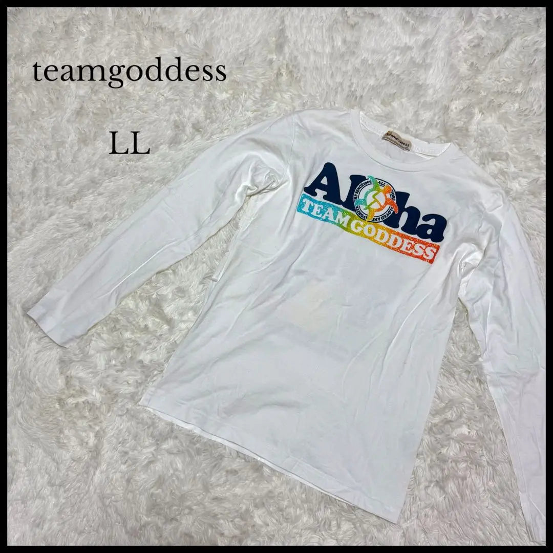 [teamgoddess] Team Goddess long sleeve T-shirt white LL surfboard