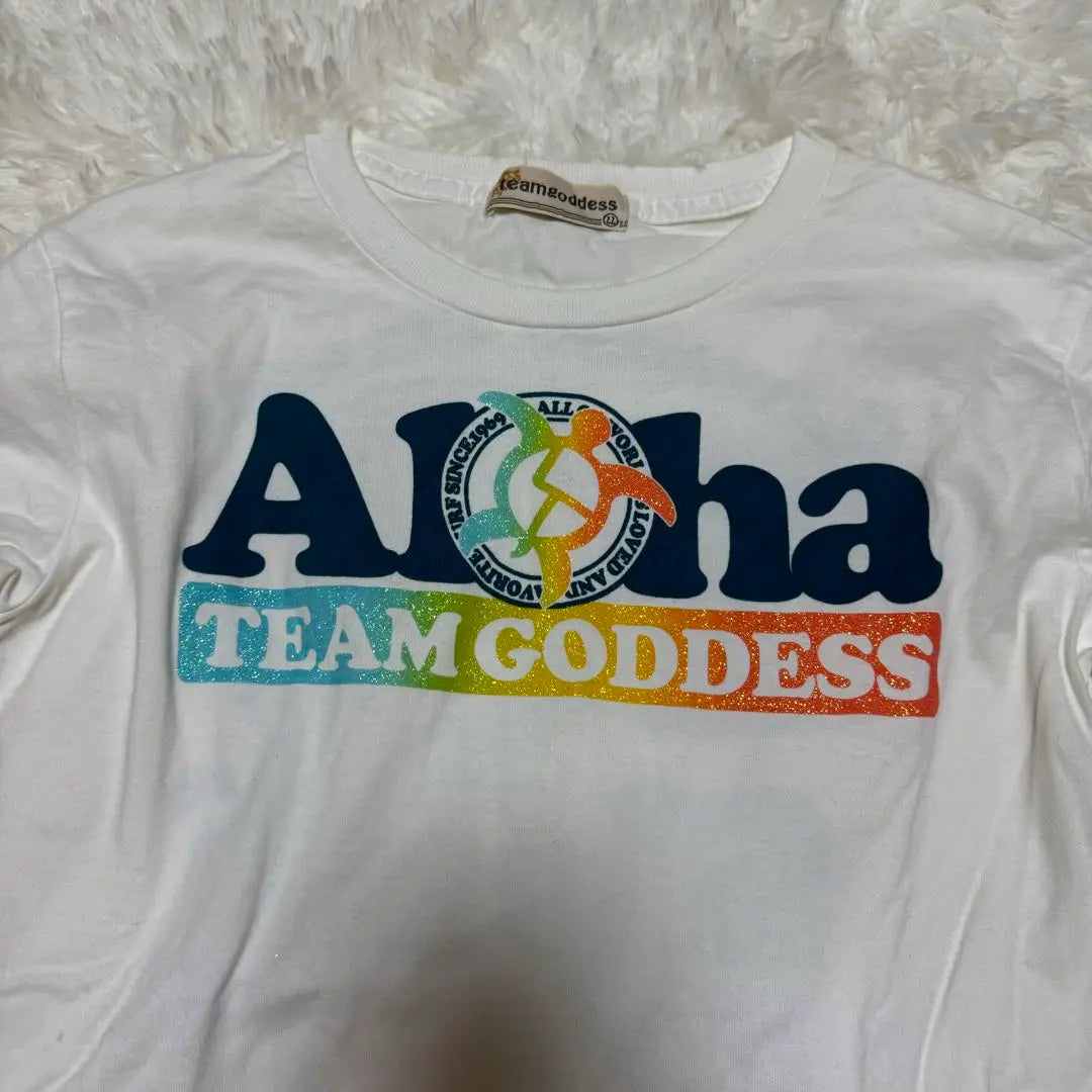 [teamgoddess] Team Goddess long sleeve T-shirt white LL surfboard