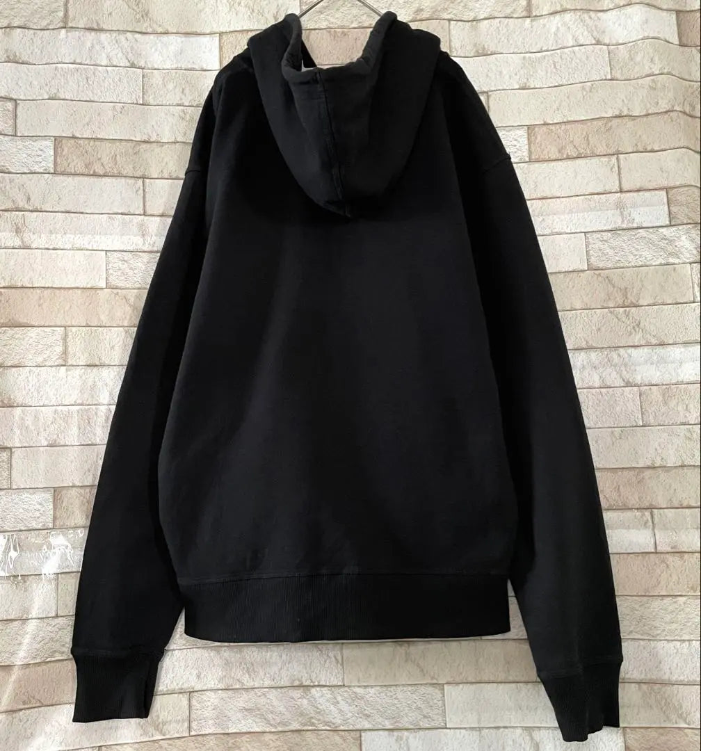 Champion Zip Hoodie Embroidered Fleece Lined Black M