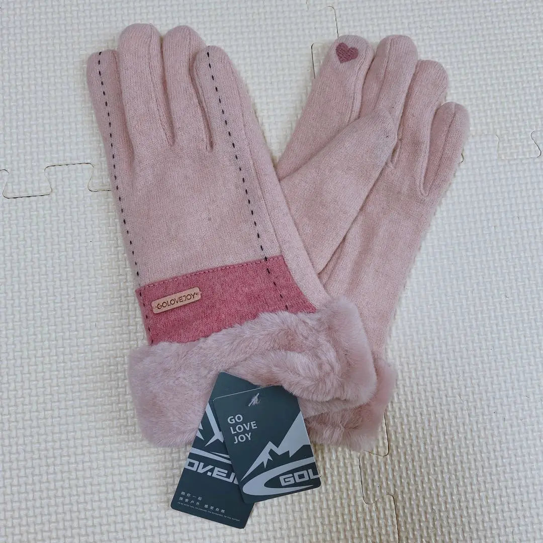 ✨ The remaining 1 point ✨ Glove glove pink Fall / Winter accessories Cute women's cold protection