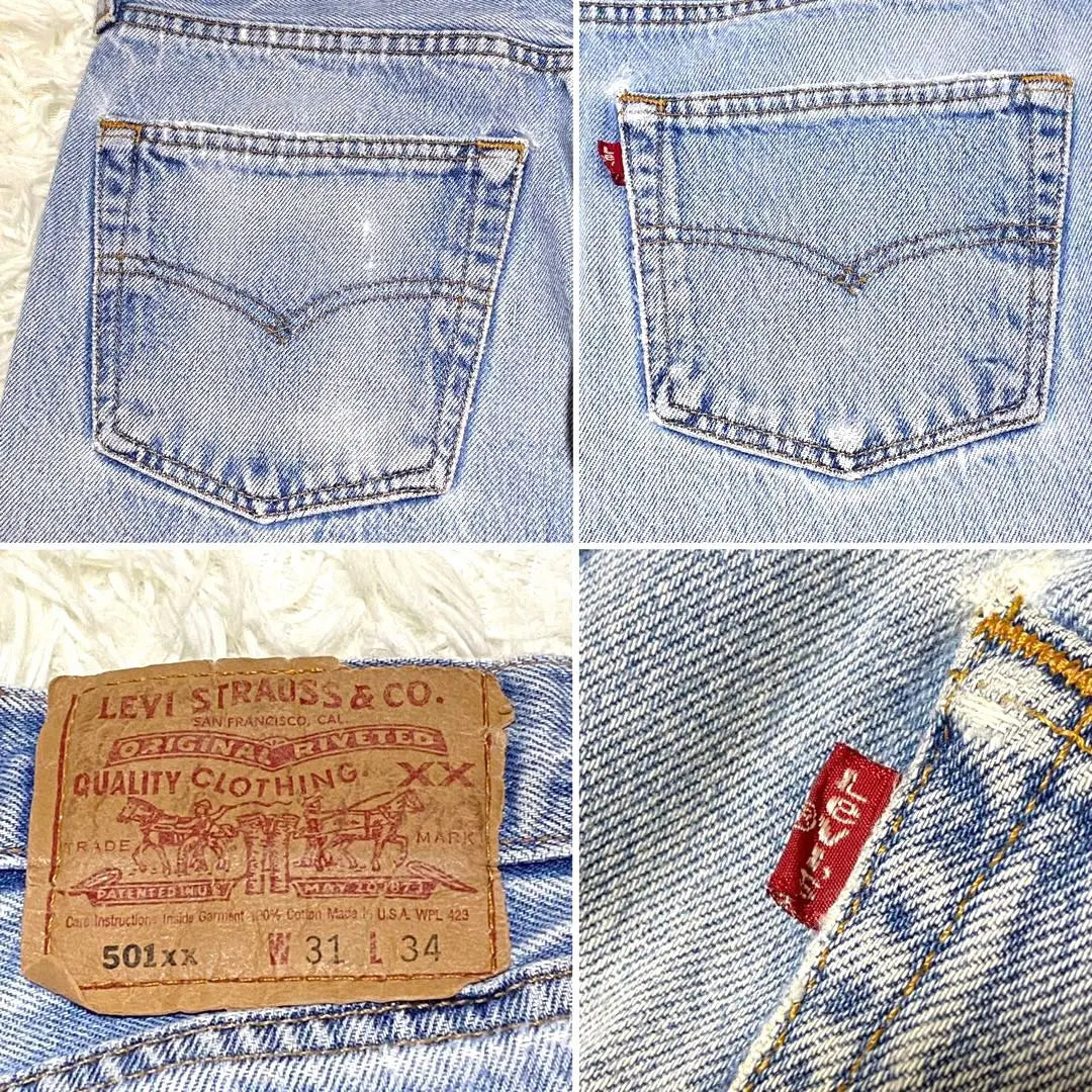 ✨Difícil de conseguir✨ Levi's 501XX Valencia 555 Hecho en EE. UU. Daños | ✨入手困難✨ Levi's 501XX バレンシア 555 米国製 ダメージ