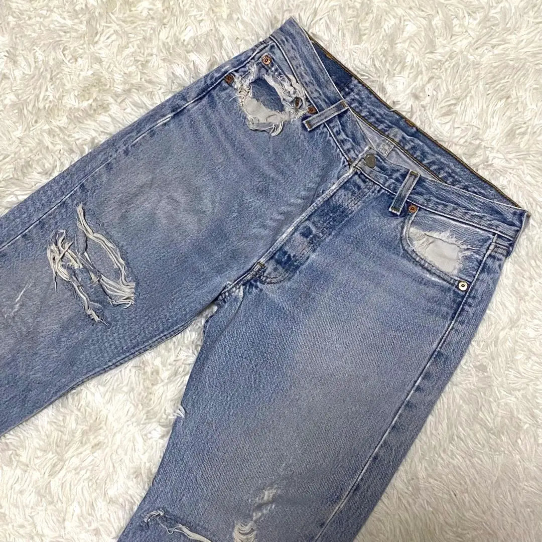 ✨Difícil de conseguir✨ Levi's 501XX Valencia 555 Hecho en EE. UU. Daños | ✨入手困難✨ Levi's 501XX バレンシア 555 米国製 ダメージ