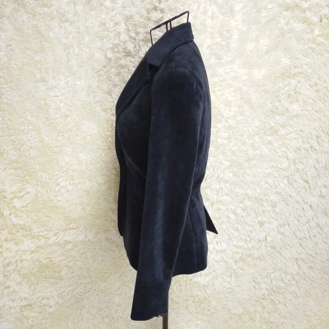 Rusouque beautiful velour tailored jacket single 1 button black 36