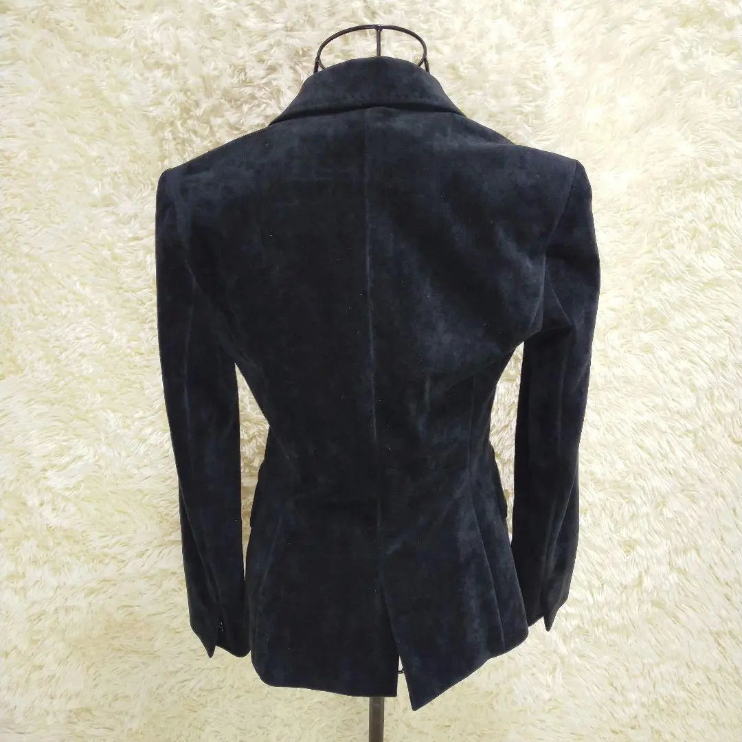 Rusouque beautiful velour tailored jacket single 1 button black 36