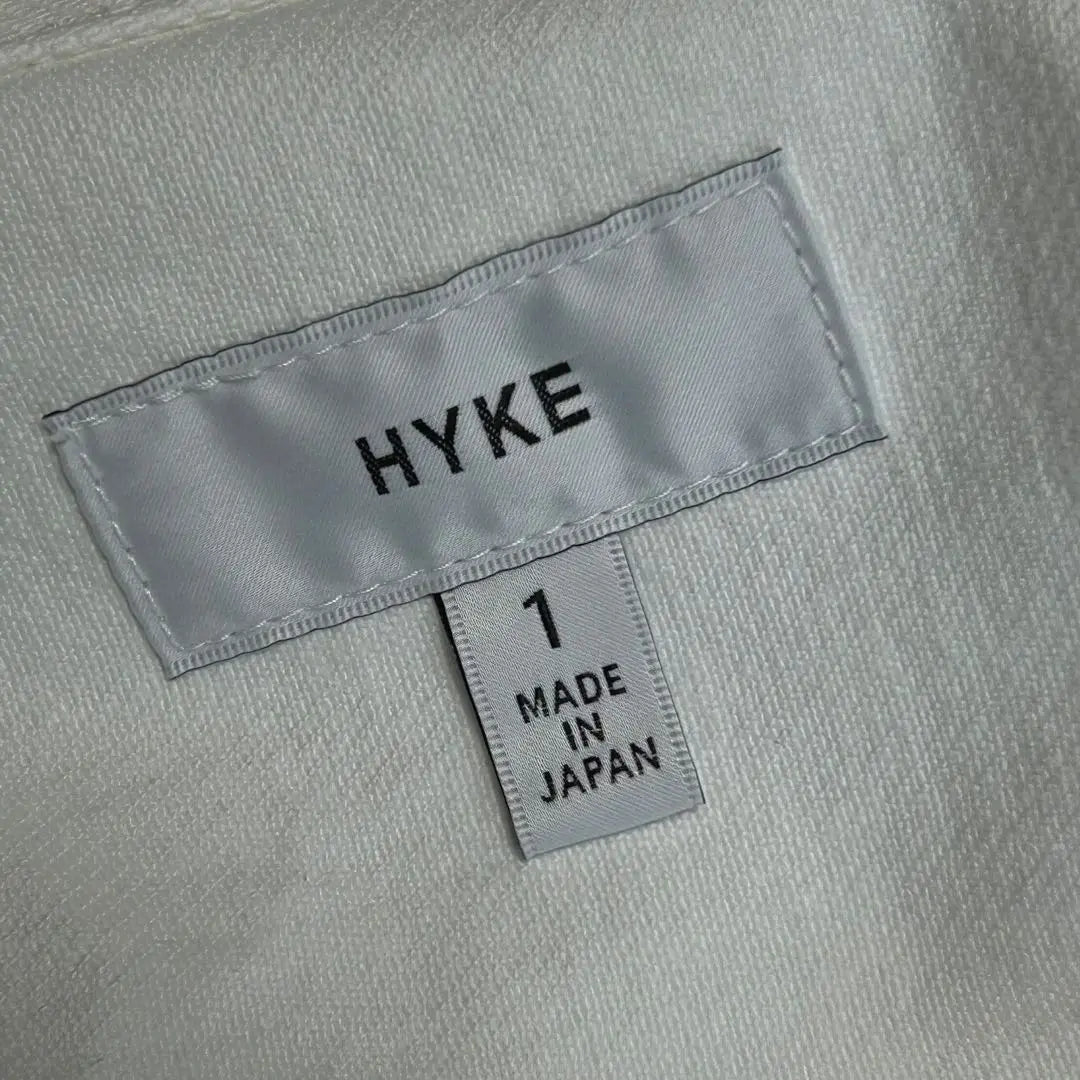 HYKE Chaqueta Alta Ajustada Chaqueta Vaquera Denim Blanco | HYKE ハイク タイトフィットジャケット デニムジャケット ホワイトデニム