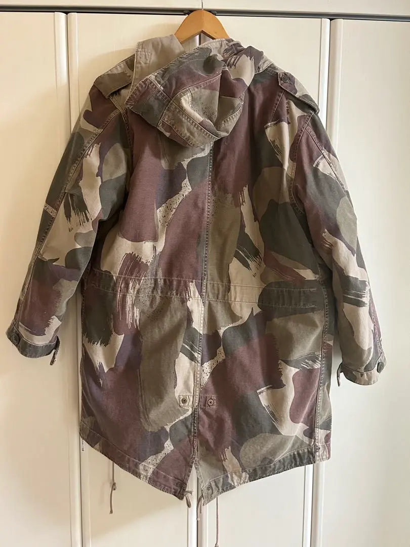 Camouflage mod coat with boa Deus ex machina