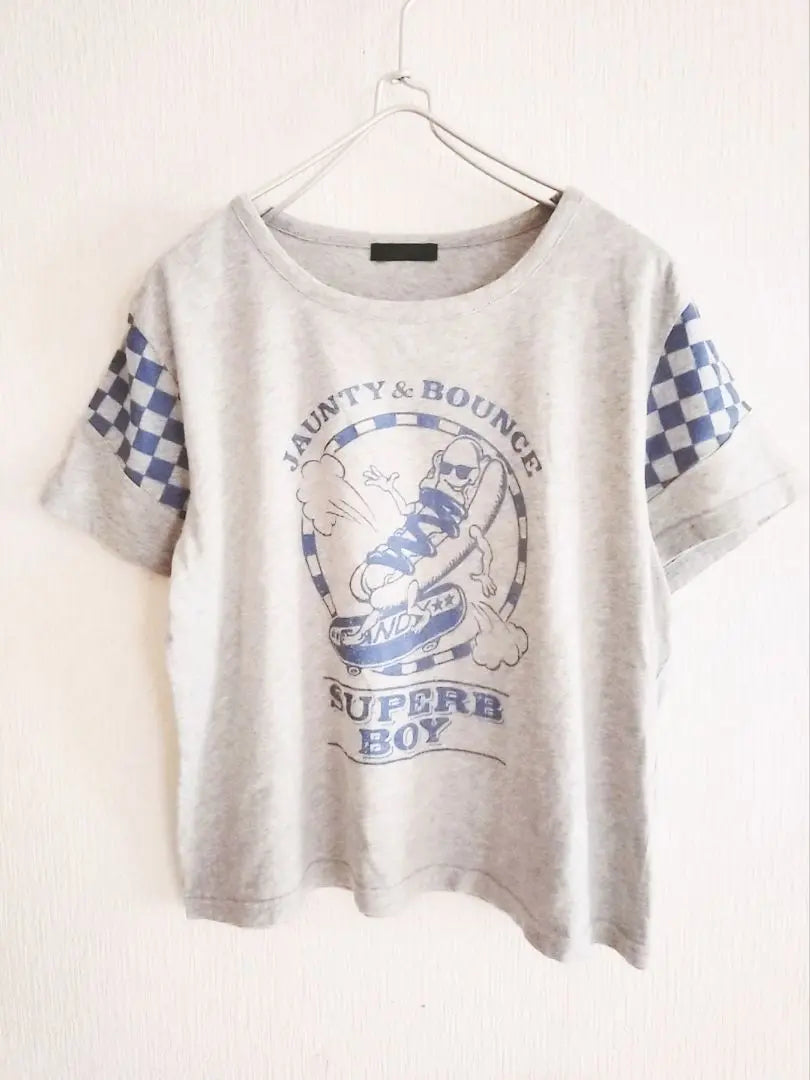 D221512 CANDY STRIPPER Print T-shirt Gray | D221512 CANDY STRIPPER プリント Tシャツ グレー