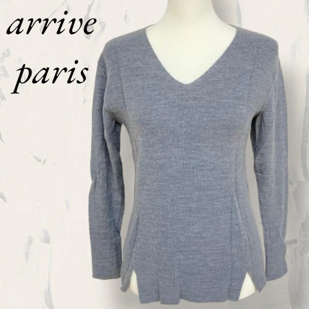 llega paris aribeparis jersey de punto gris mujer | llegar a paris アリベパリ ニット セーター グレー レディース