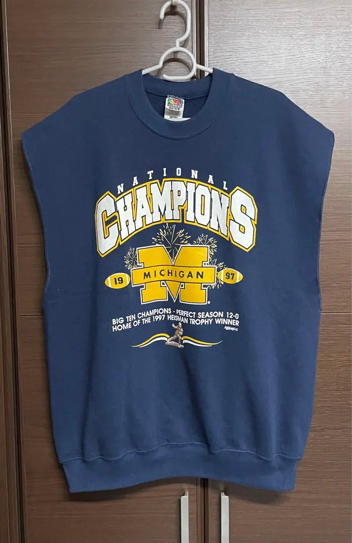 Sudadera sin mangas de la Universidad de Michigan Fruit of the Room, años 90, talla XL