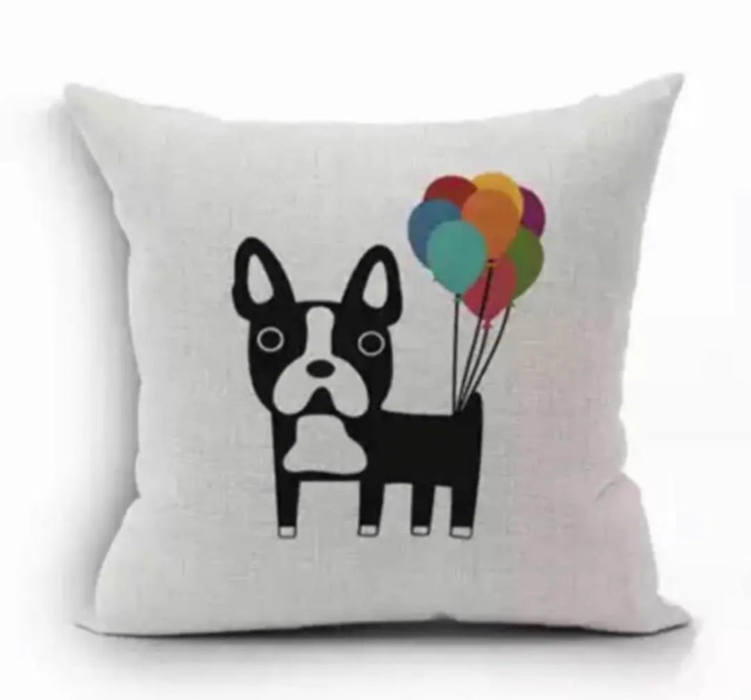 Dog Cushion Cover Boston Terrier Stylish Cute Dog Goods Gift