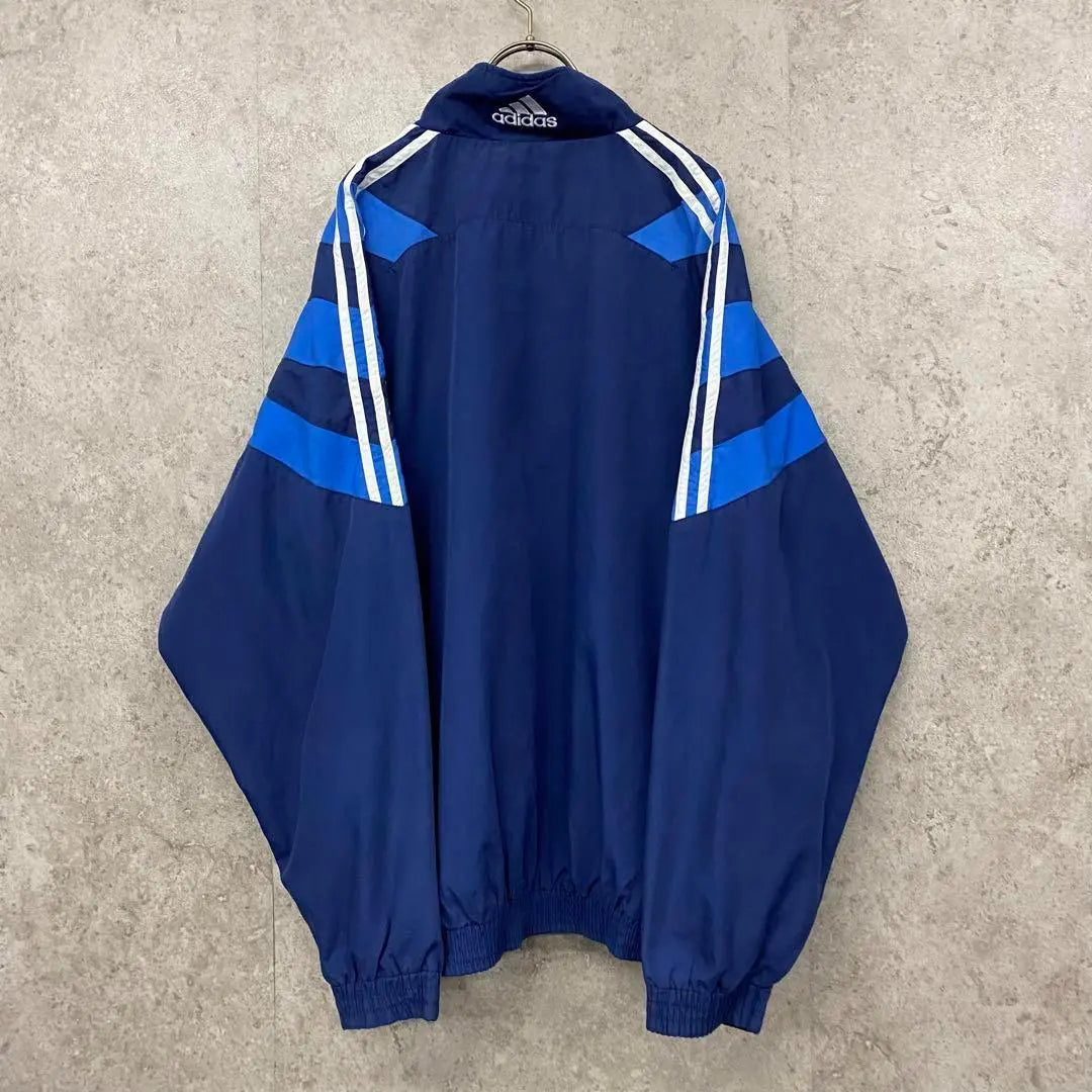 Rare 90s US Vintage Adidas Embroidered Nylon Jacket Navy Men's L