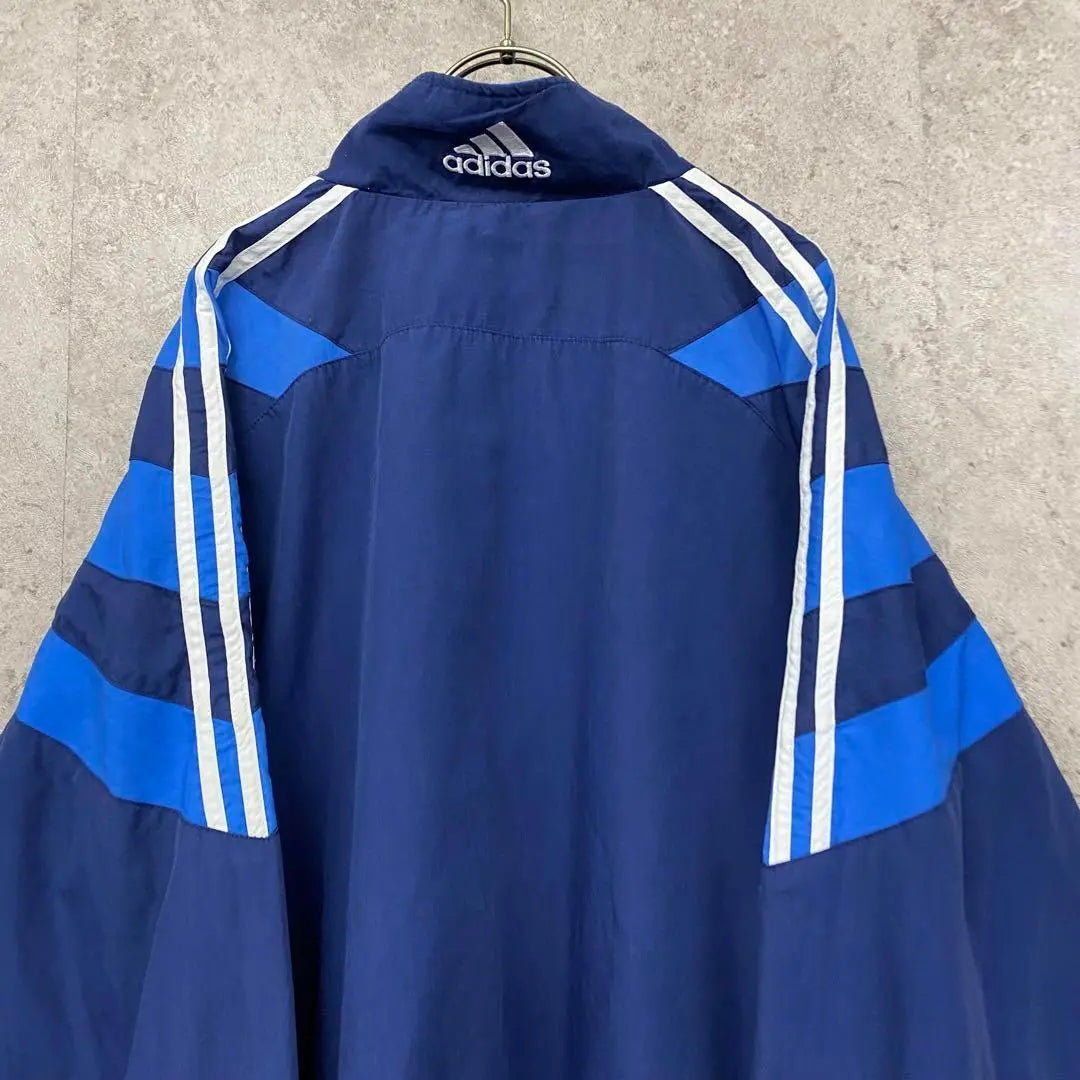 Rare 90s US Vintage Adidas Embroidered Nylon Jacket Navy Men's L