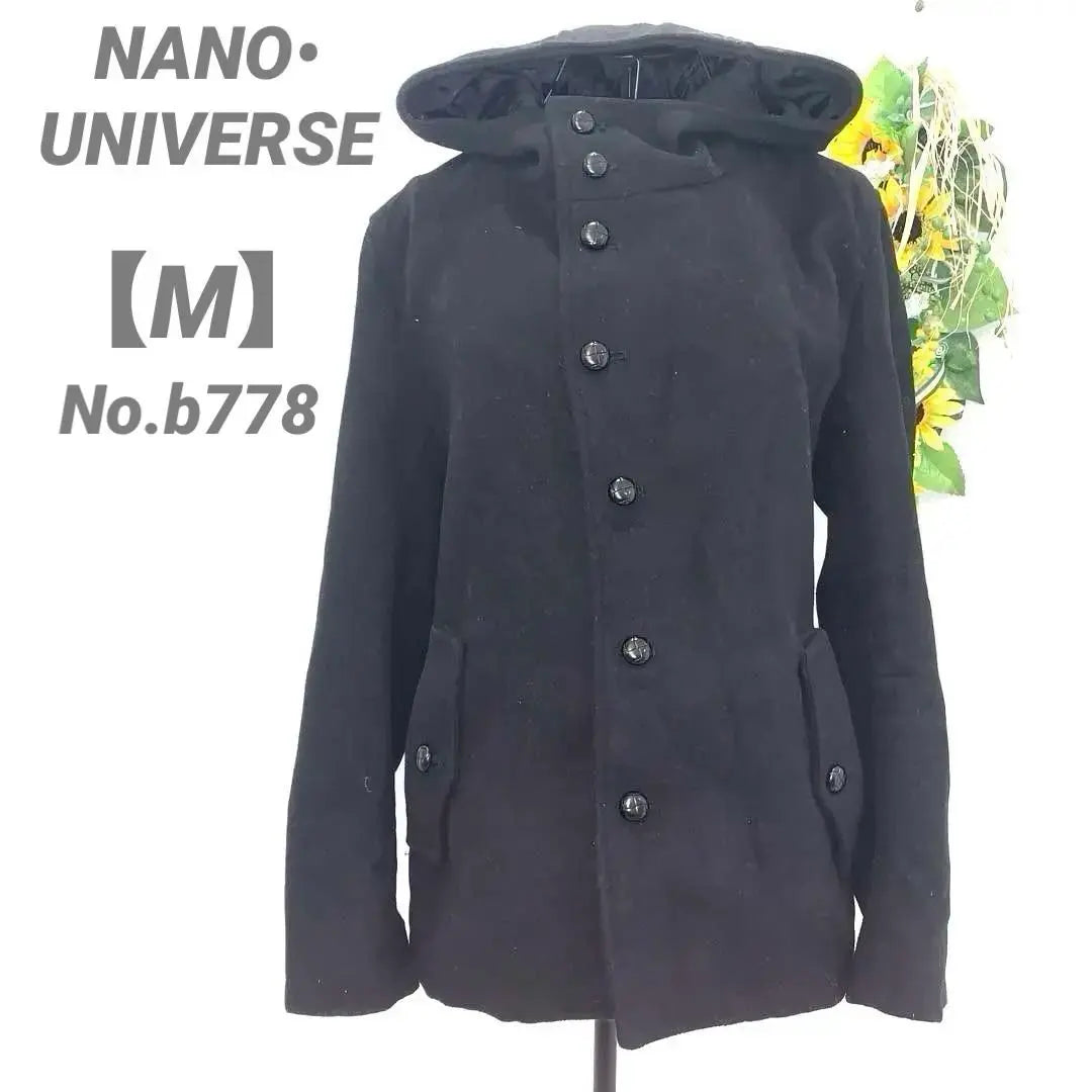 Nano Universe Nano • UNIVERSE Peacort M Ladies Black | ナノユニバース　NANO•UNIVERSE ピーコート　M レディース　黒