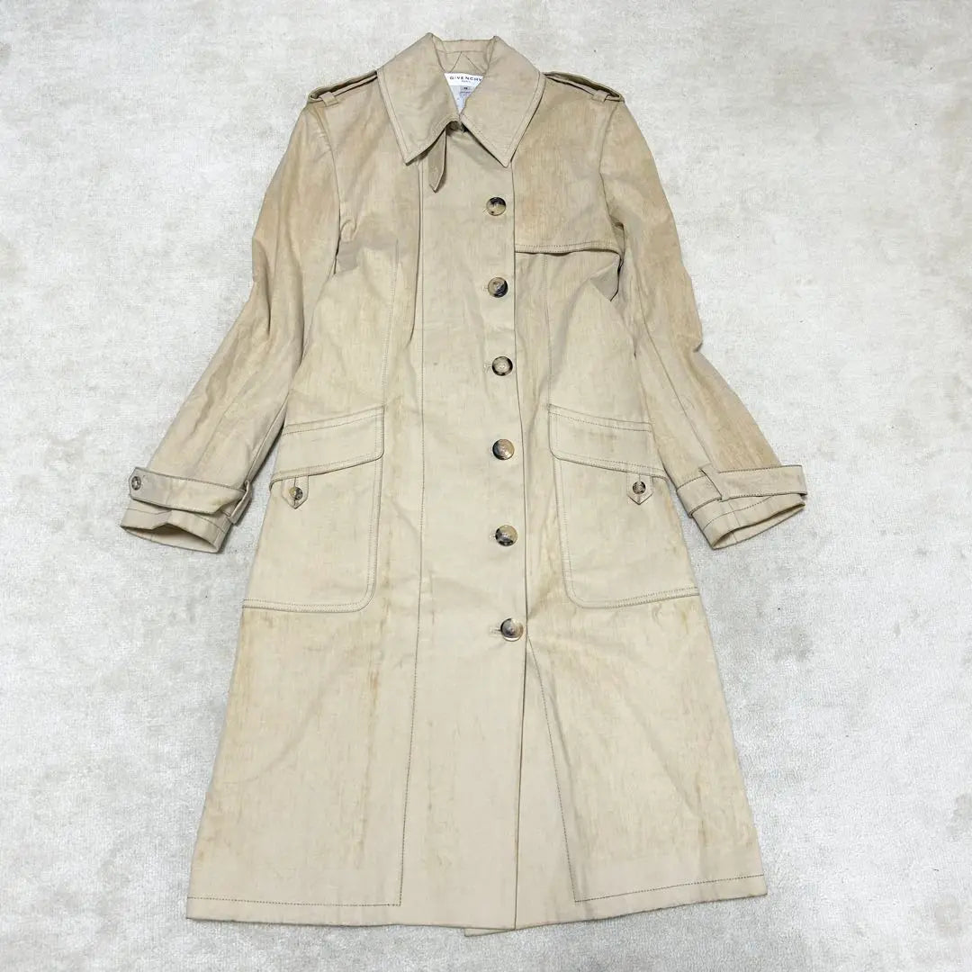 Is there a reason? Givenchy trench coat, damaged finish, spring coat, beige