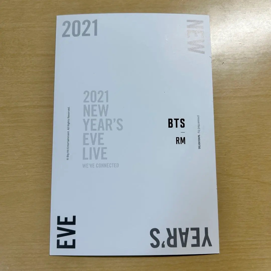 ☆Tarjeta coleccionable en vivo de Nochevieja de BTS RM 2021