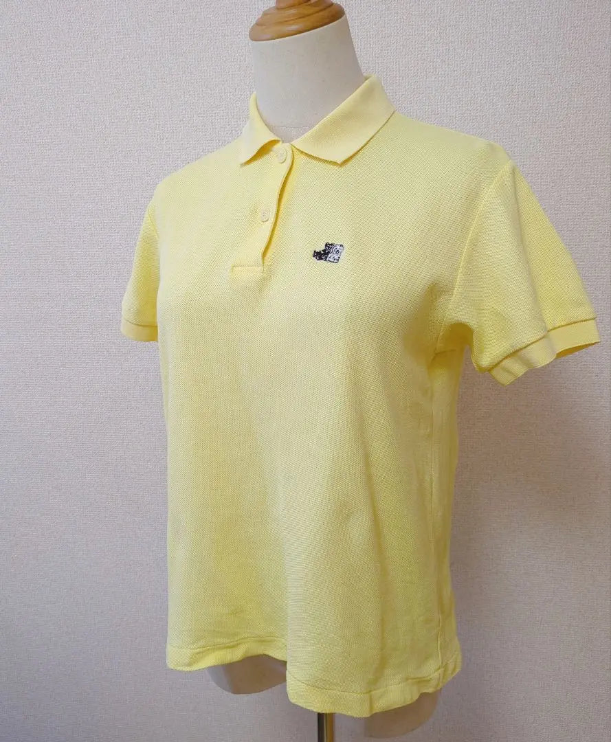 Black and White Logow Pen Cotton Kanoko Polo Shirt Yellow M | ブラックアンドホワイト　ロゴワッペン付コットン鹿の子ポロシャツ　イエロー　M