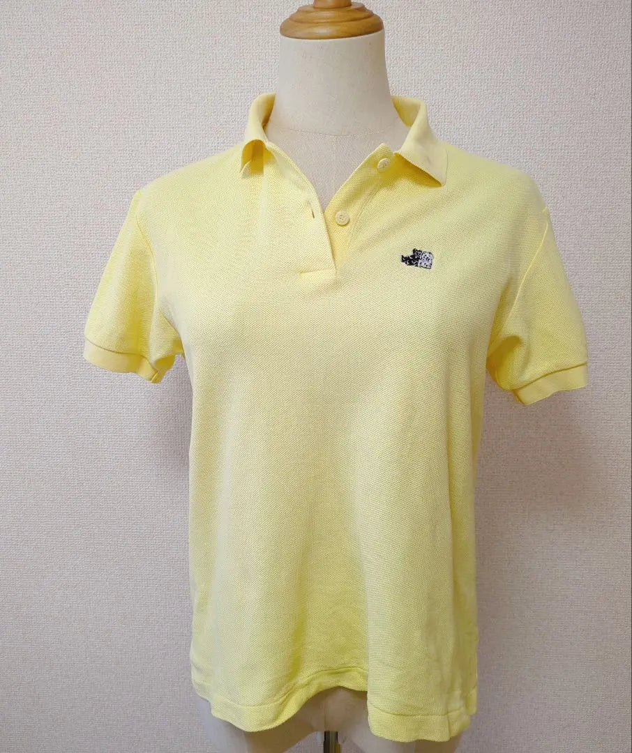 Mujer Polo Kanoko De Algodón Con Logow Pen Blanco Y Negro Amarillo M | M