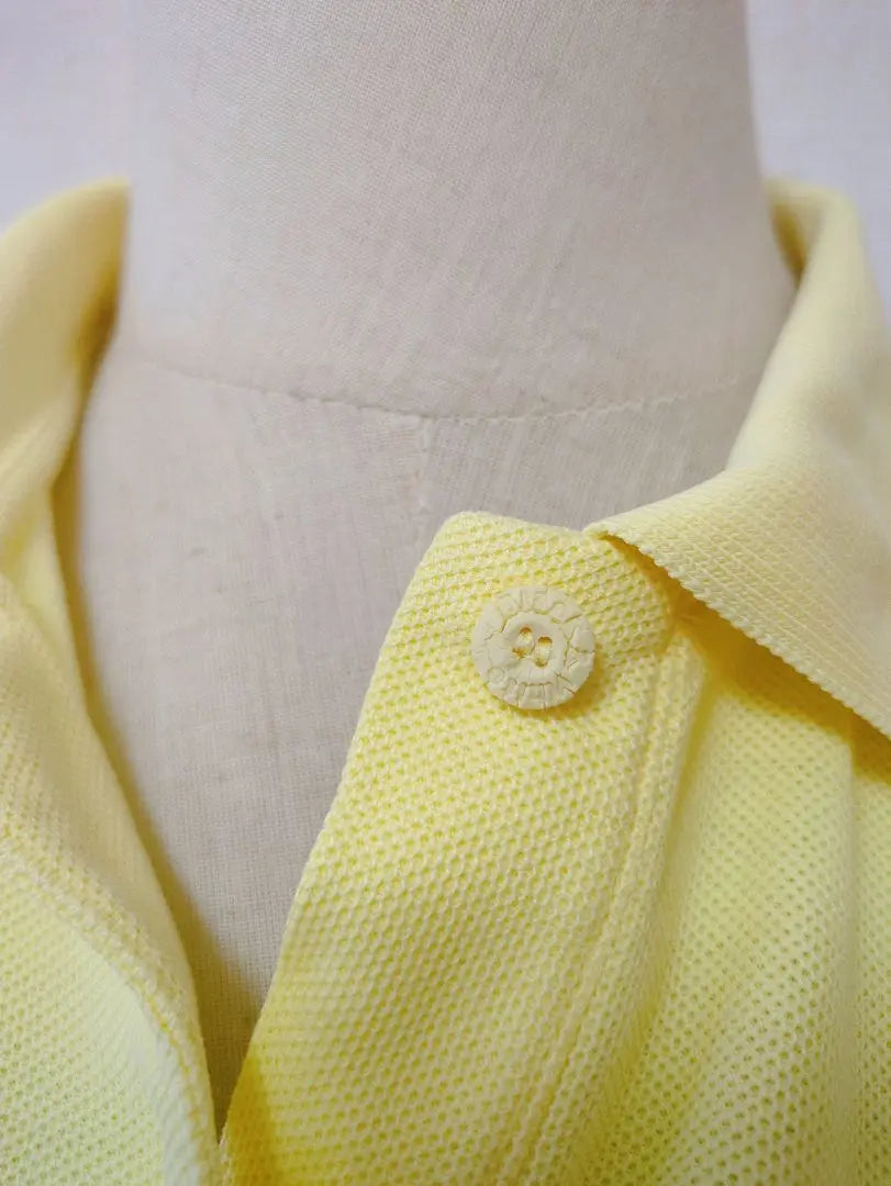 Black and White Logow Pen Cotton Kanoko Polo Shirt Yellow M | ブラックアンドホワイト　ロゴワッペン付コットン鹿の子ポロシャツ　イエロー　M