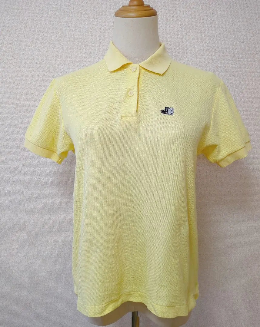 Black and White Logow Pen Cotton Kanoko Polo Shirt Yellow M | ブラックアンドホワイト　ロゴワッペン付コットン鹿の子ポロシャツ　イエロー　M