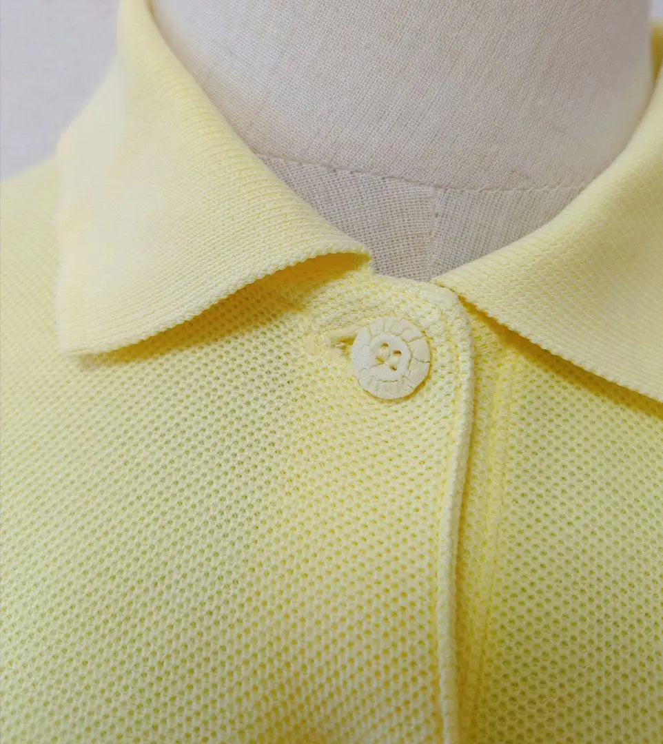 Black and White Logow Pen Cotton Kanoko Polo Shirt Yellow M | ブラックアンドホワイト　ロゴワッペン付コットン鹿の子ポロシャツ　イエロー　M