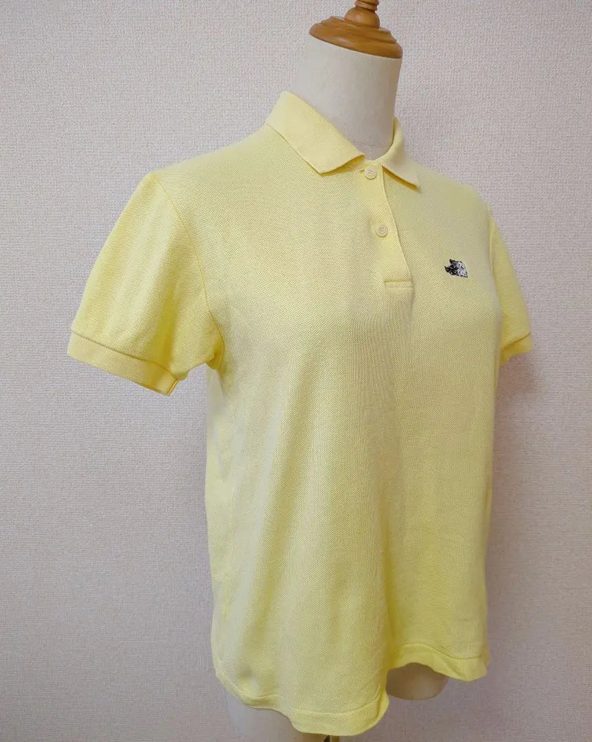 Mujer Polo Kanoko De Algodón Con Logow Pen Blanco Y Negro Amarillo M | M