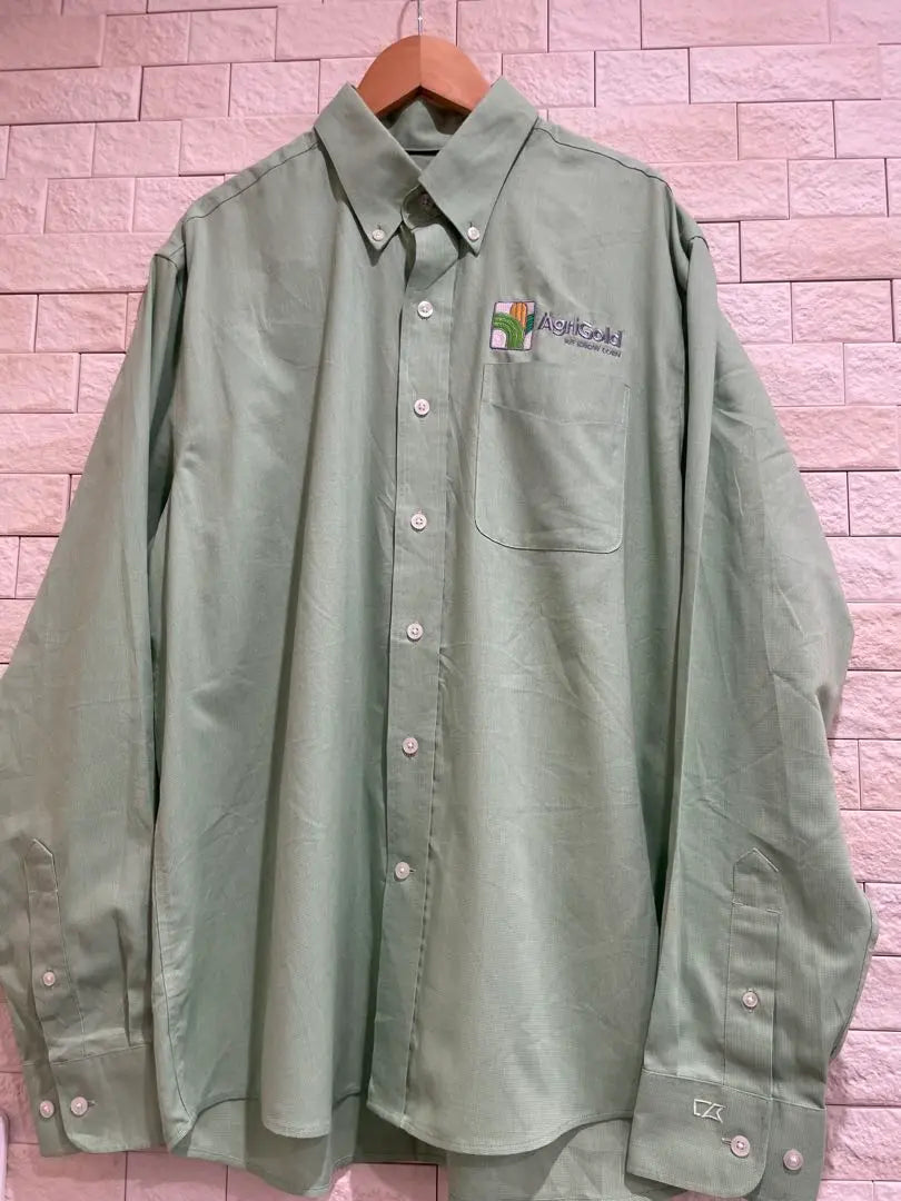 L Used Clothing Cutter and Back Work Shirt Long Sleeve Men's Size L