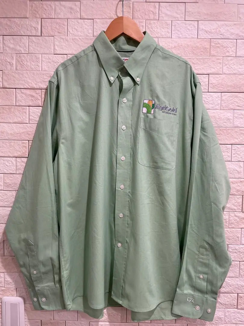 L Used Clothing Cutter and Back Work Shirt Long Sleeve Men's Size L