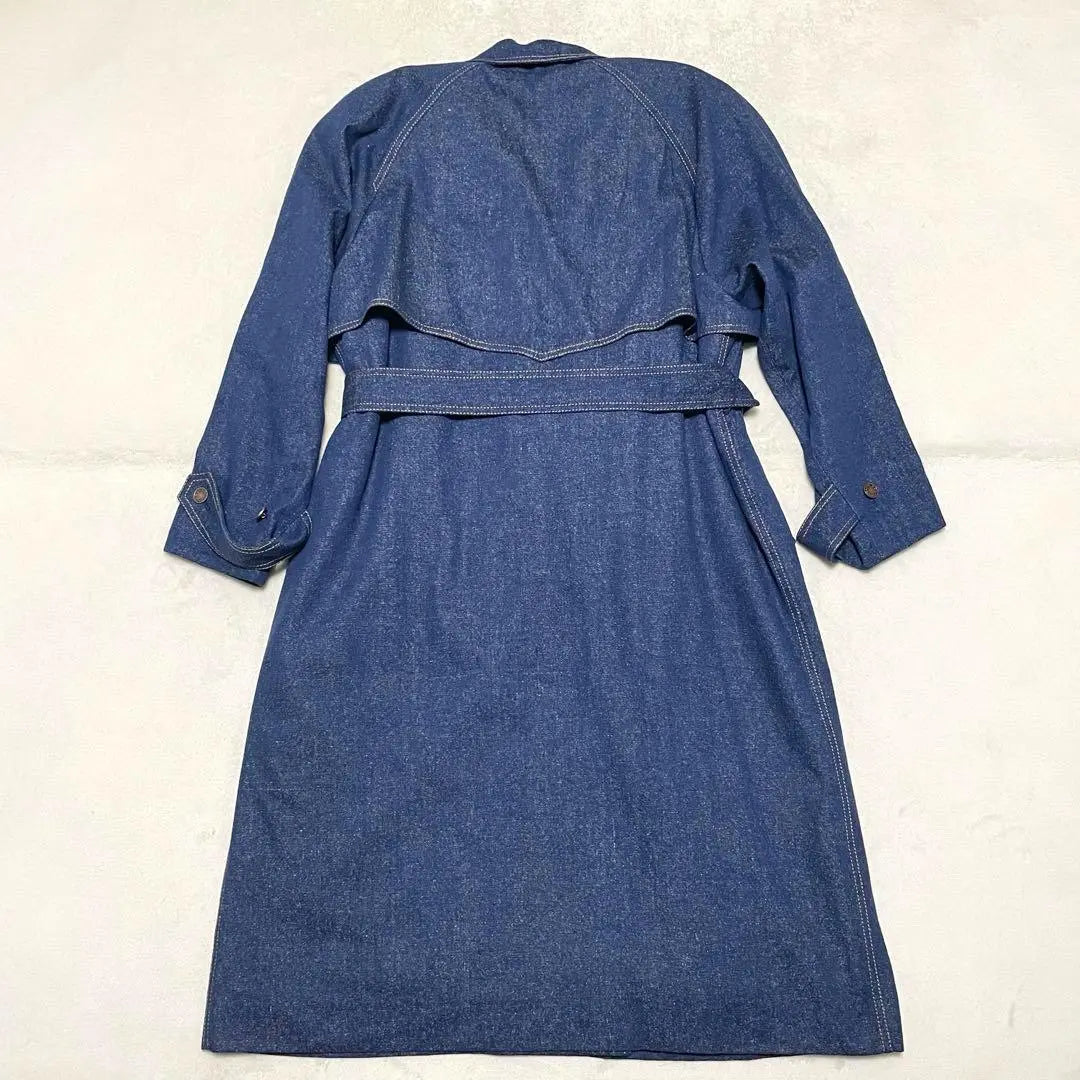 759 LEONARD Denim trench coat liner 100% silk leopard