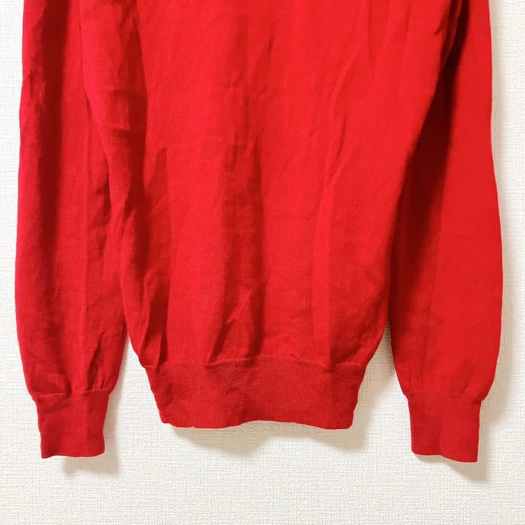 [Good Condition] UNIQLO V-Neck Knit Sweater Red Women's Autumn/Winter [L]