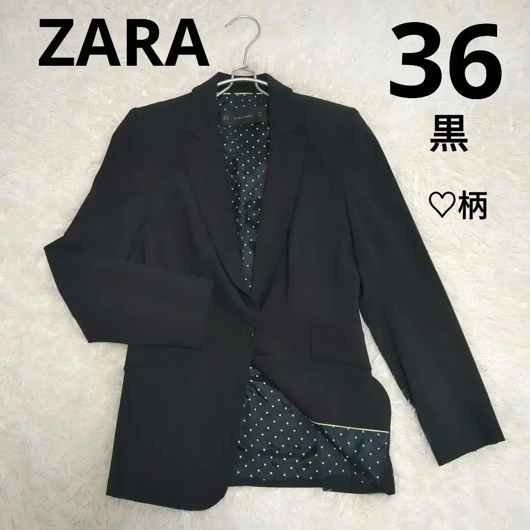 ZARA Basic Tailored Jacket Black Heart 36