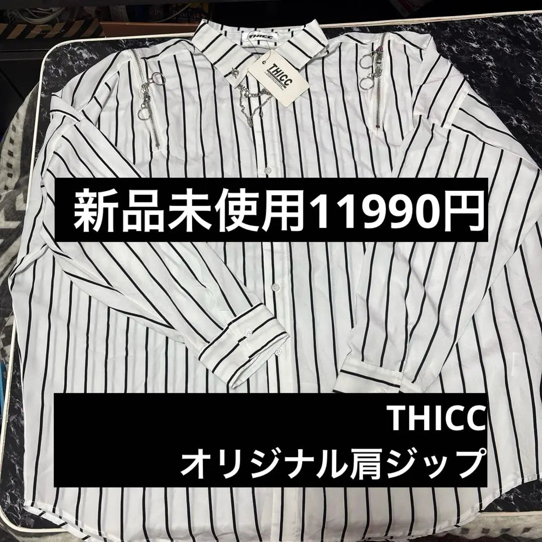 THICC Original Shoulder Zip Chain Shirt Brand new Unused 11,990 yen