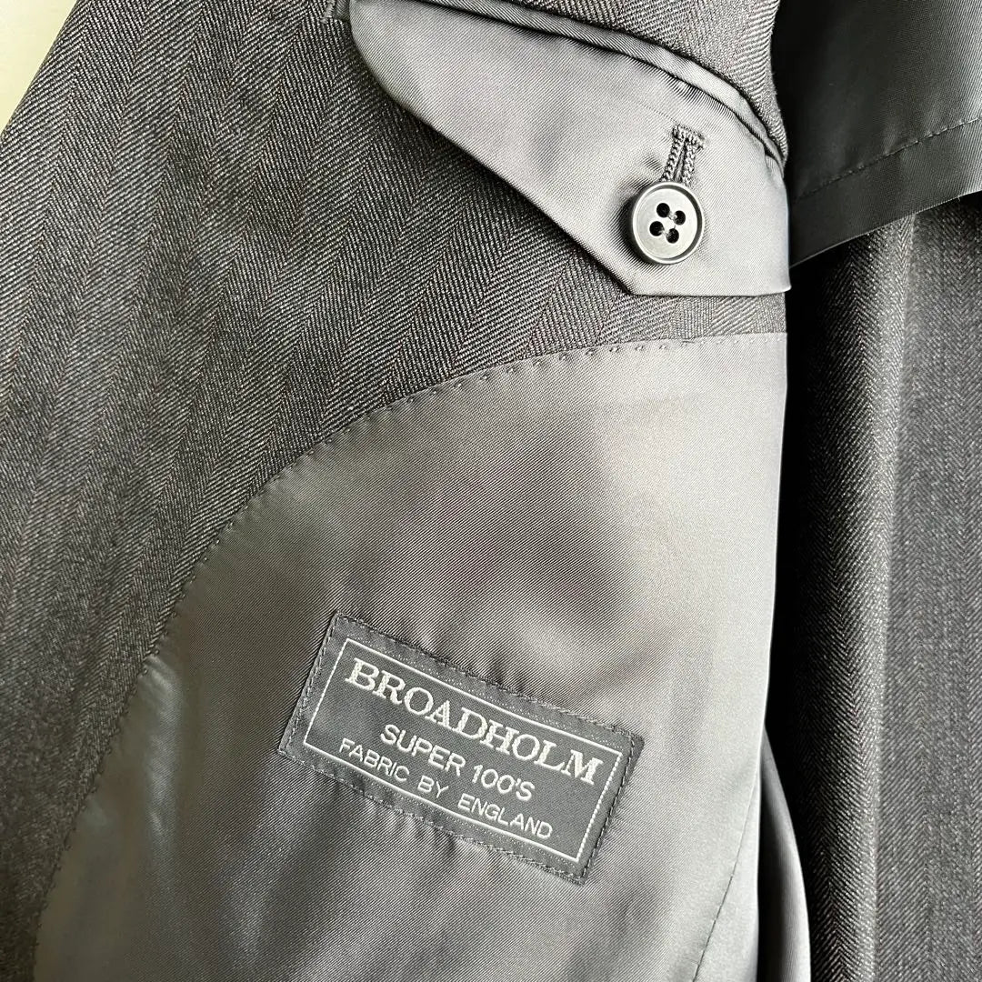 Chaqueta de traje para hombre Antoniosco, en perfecto estado, fabricada en Japón, tela británica, color gris.