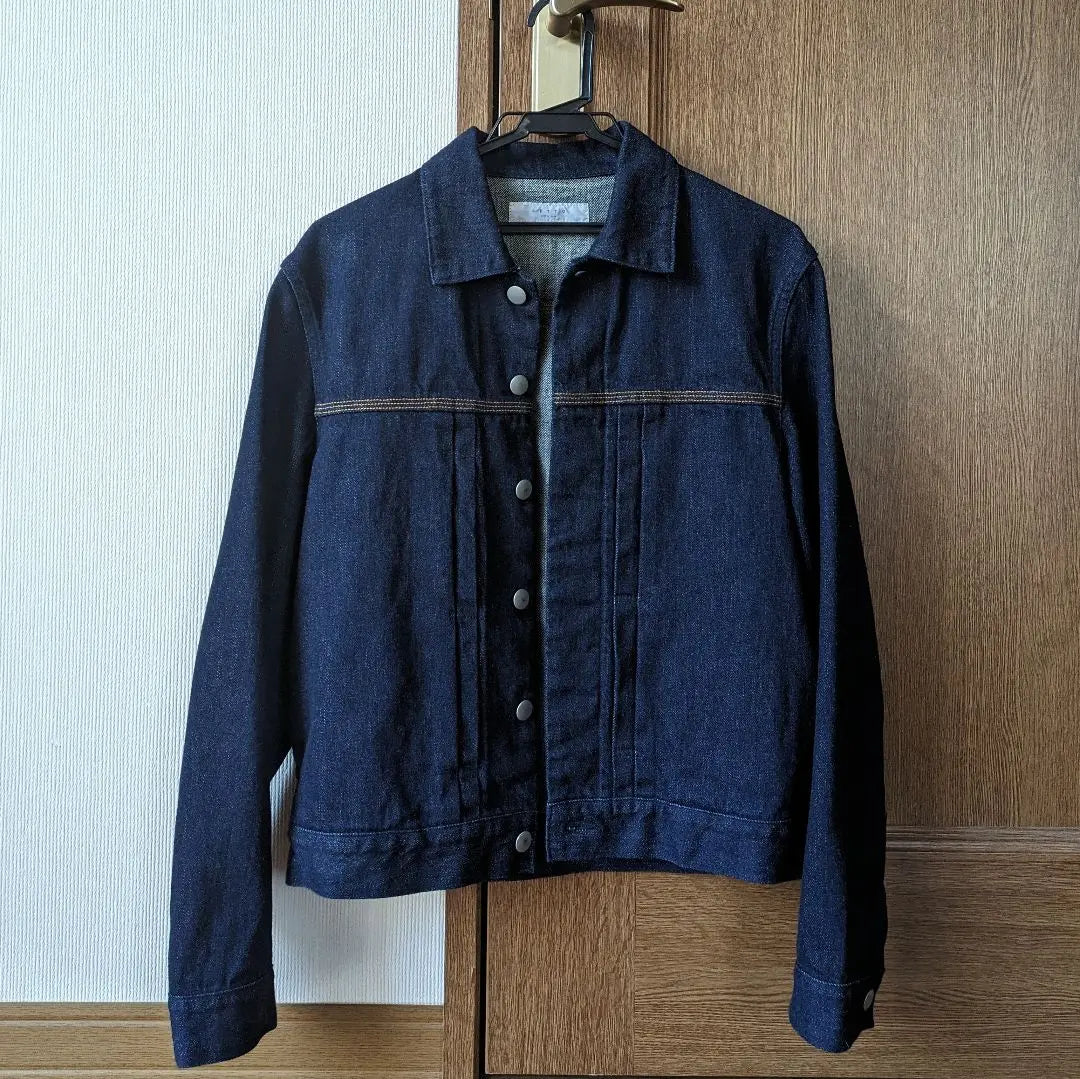 SETTO Denim Jacket Blouson Dark Blue Short Length Tracker Jacket Made in Japan