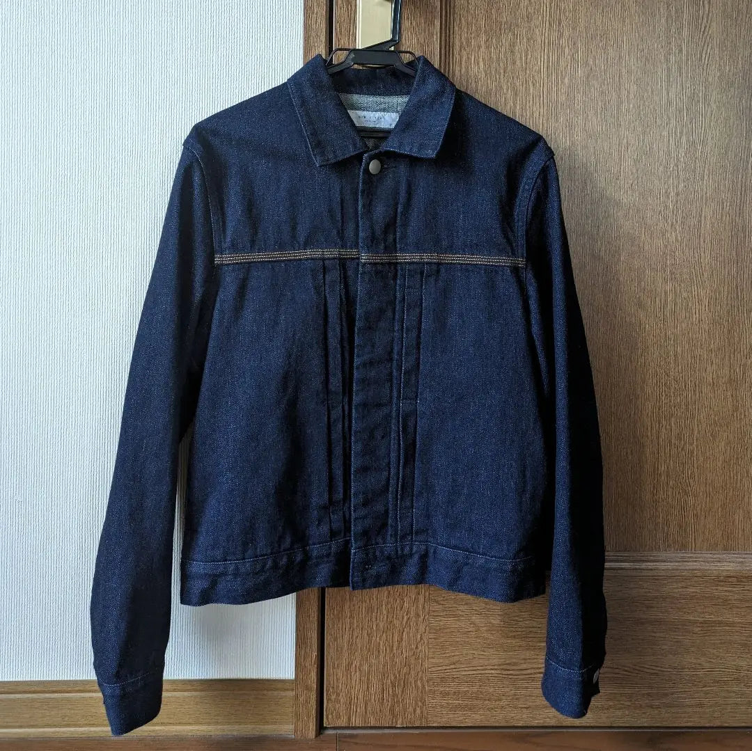 SETTO Denim Jacket Blouson Dark Blue Short Length Tracker Jacket Made in Japan