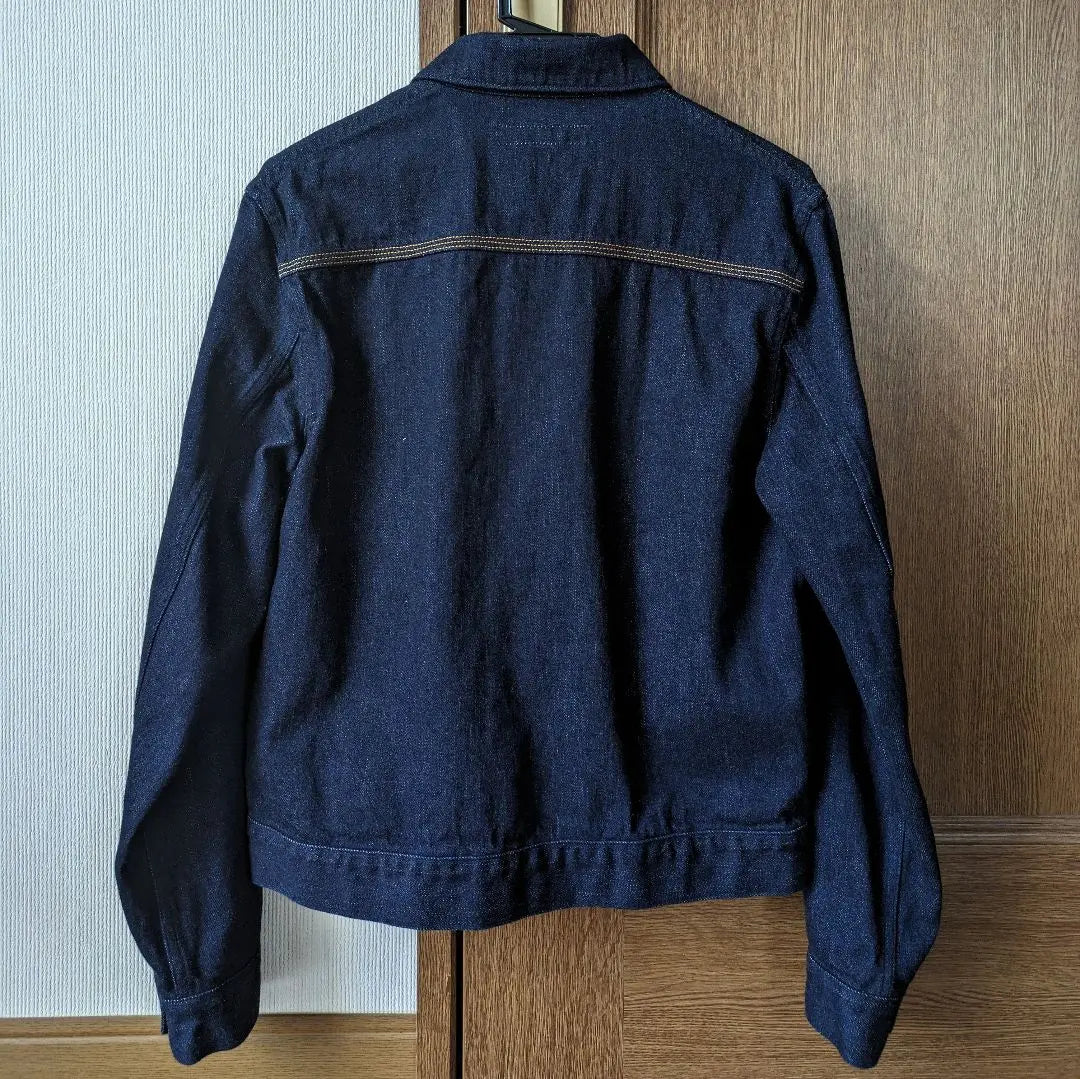 SETTO Denim Jacket Blouson Dark Blue Short Length Tracker Jacket Made in Japan